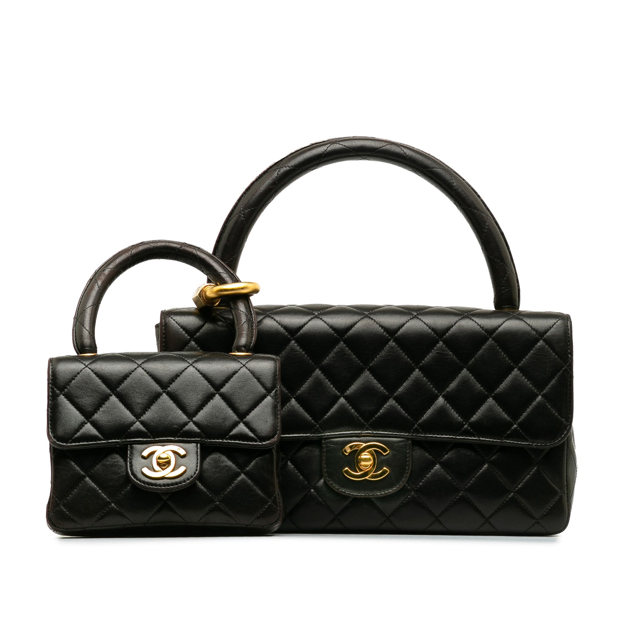 Chanel Classic Lambskin Kelly Flap Bag Set - image 1