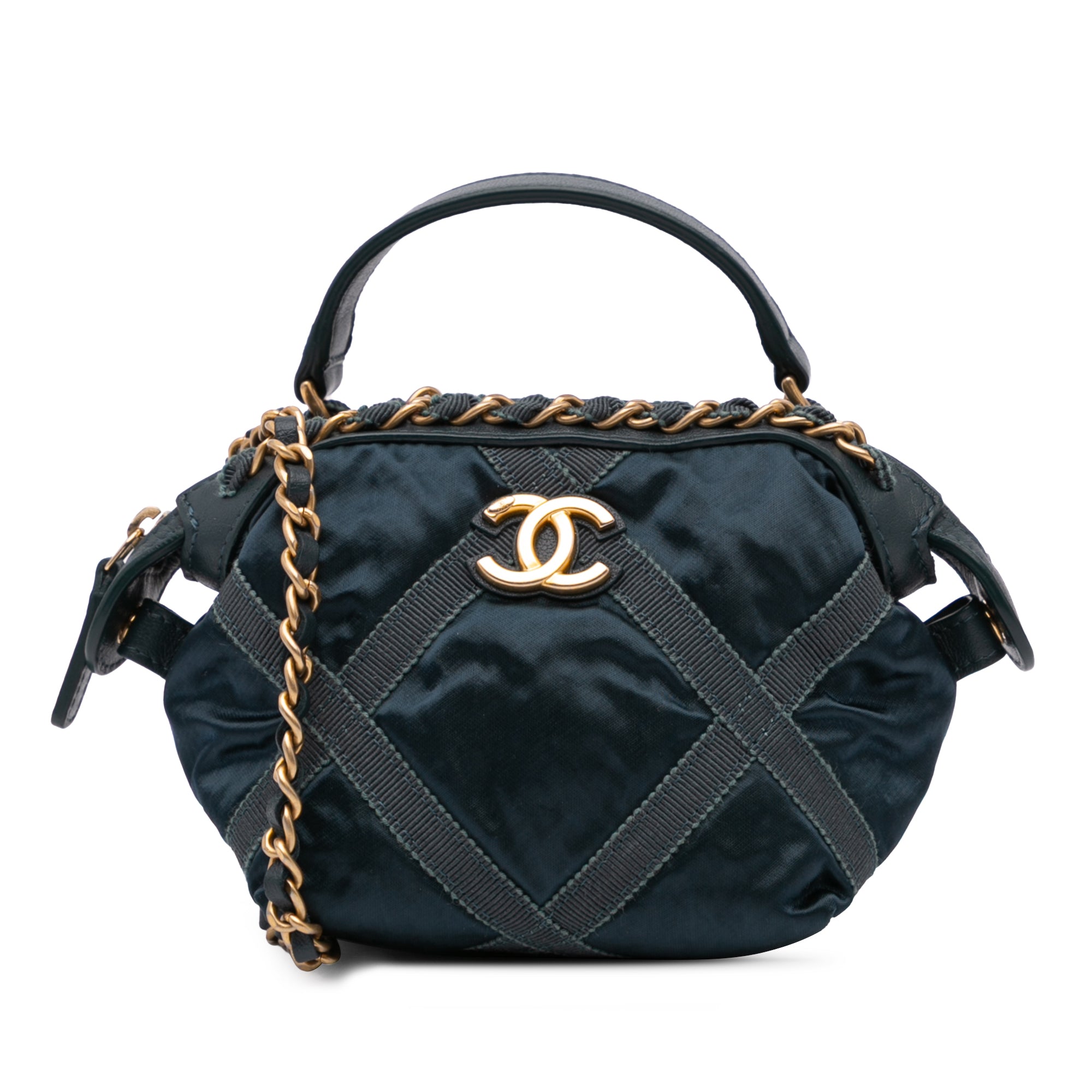 Chanel Nylon Grosgrain Lifestyle Clutch with Chain - image 1