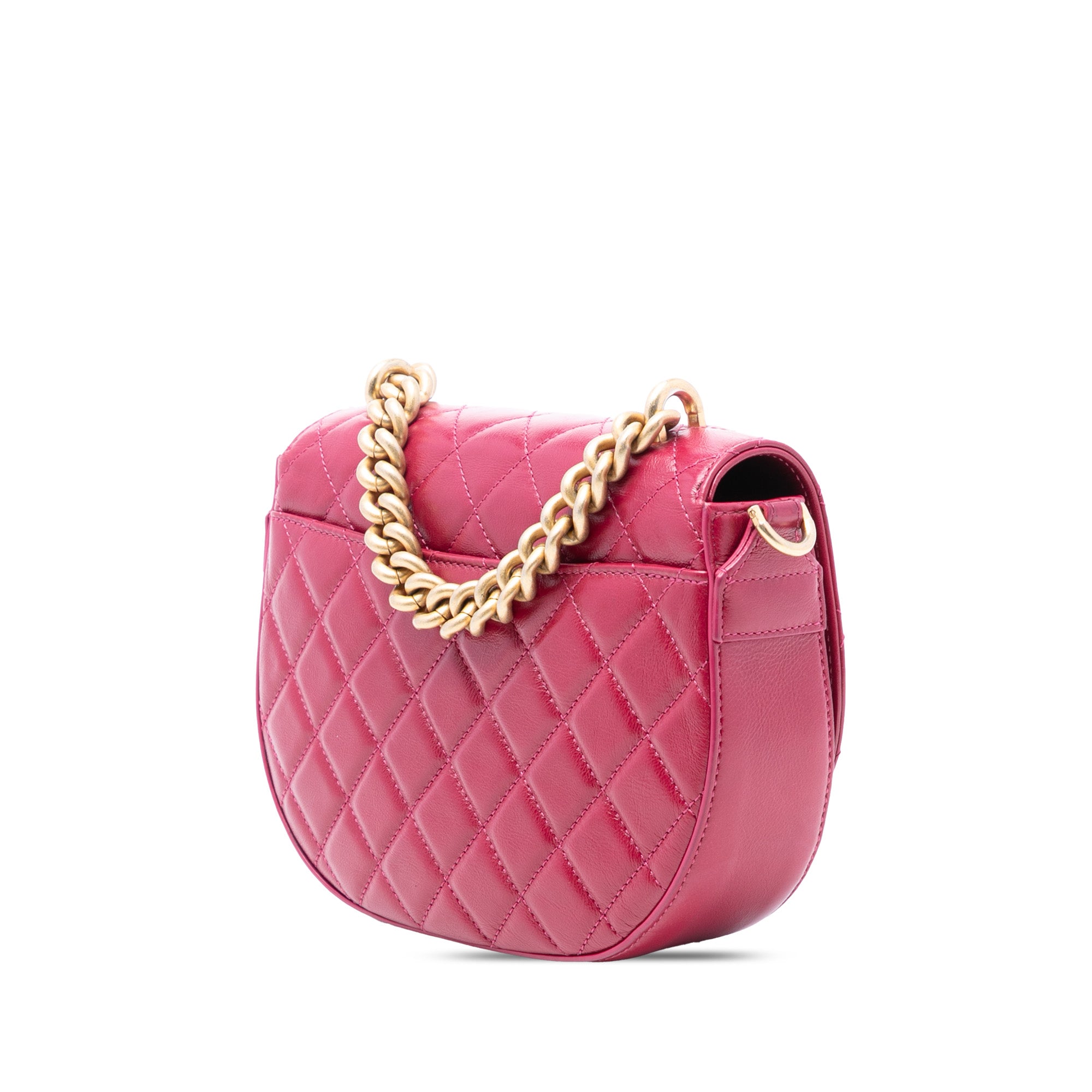 Chanel CC Quilted Shiny Calfskin Single Flap - image 2