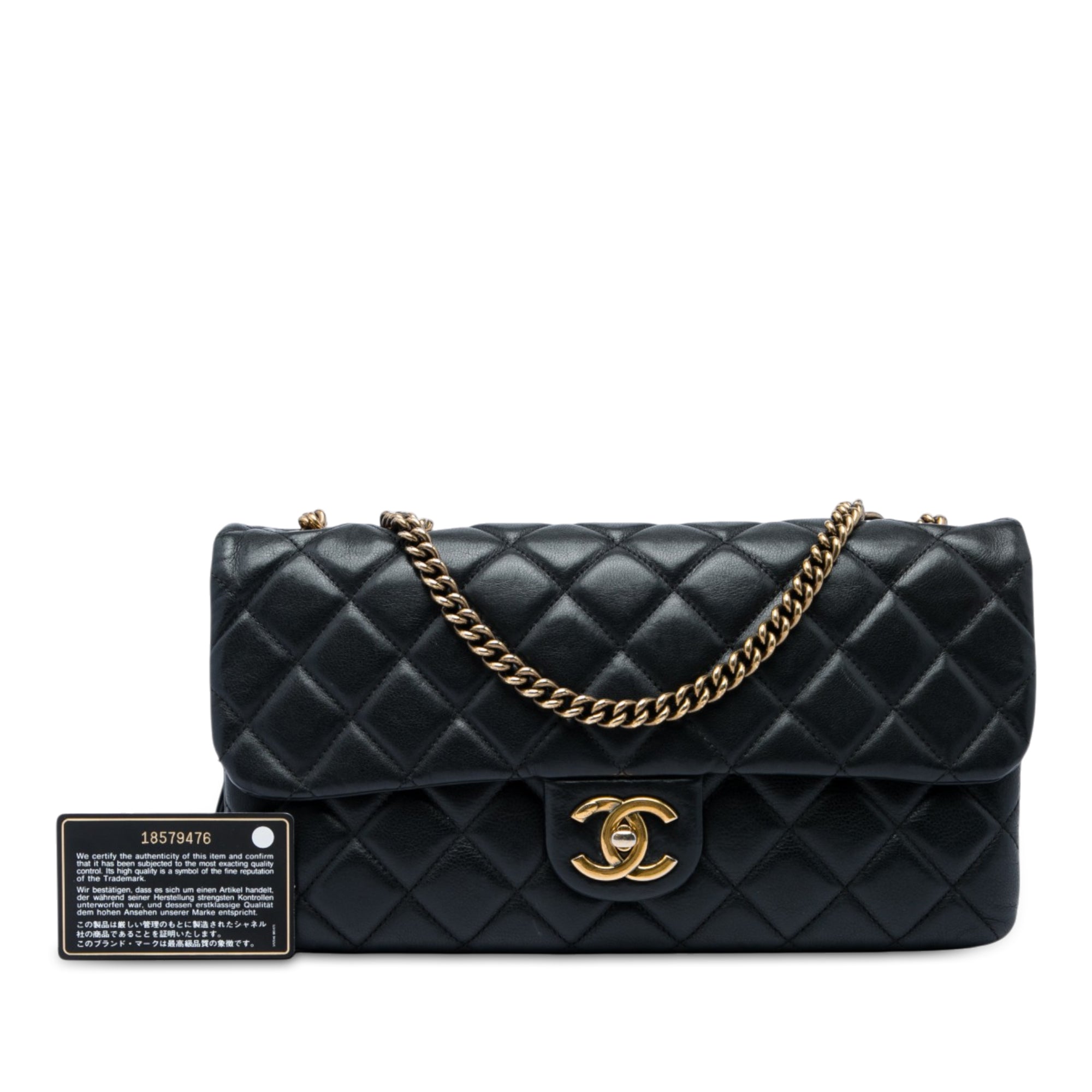 Chanel Quilted Calfskin CC Crown Flap - image 7