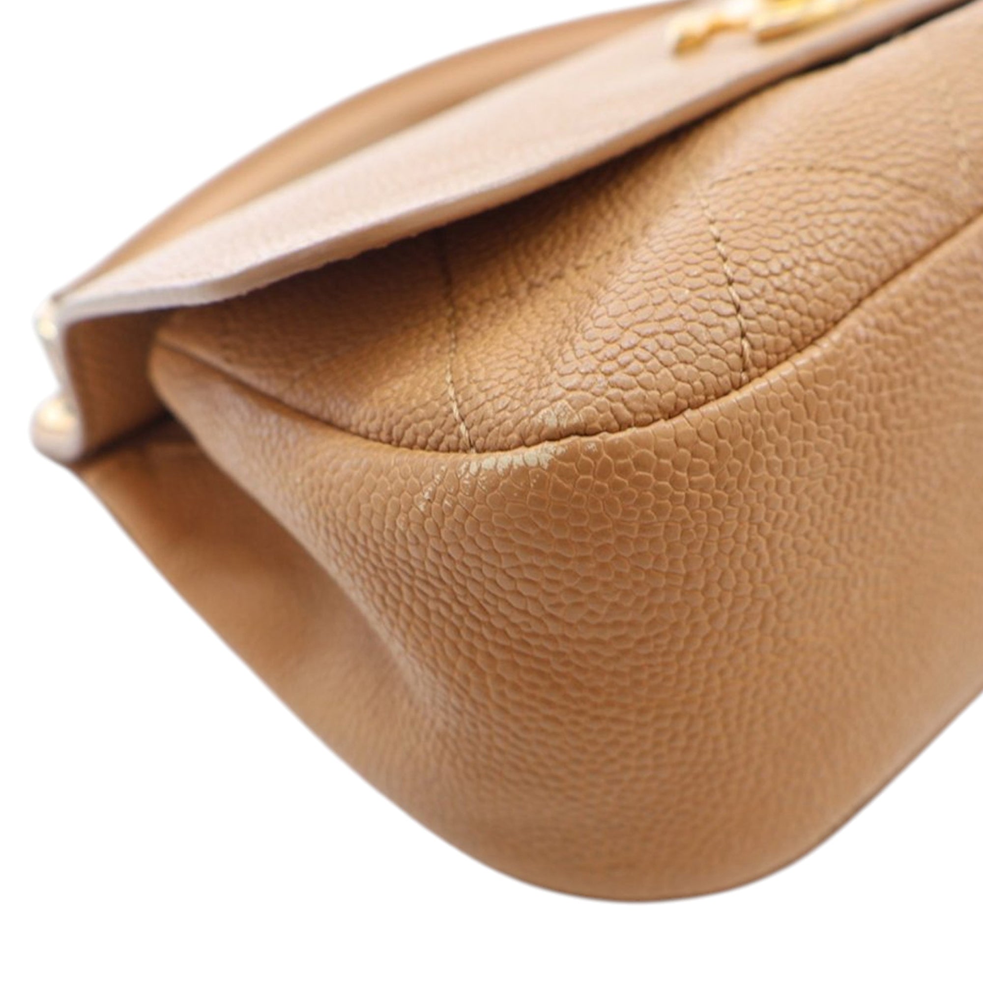 Chanel Small Stitched Caviar CC Lock Top Handle Flap - image 9