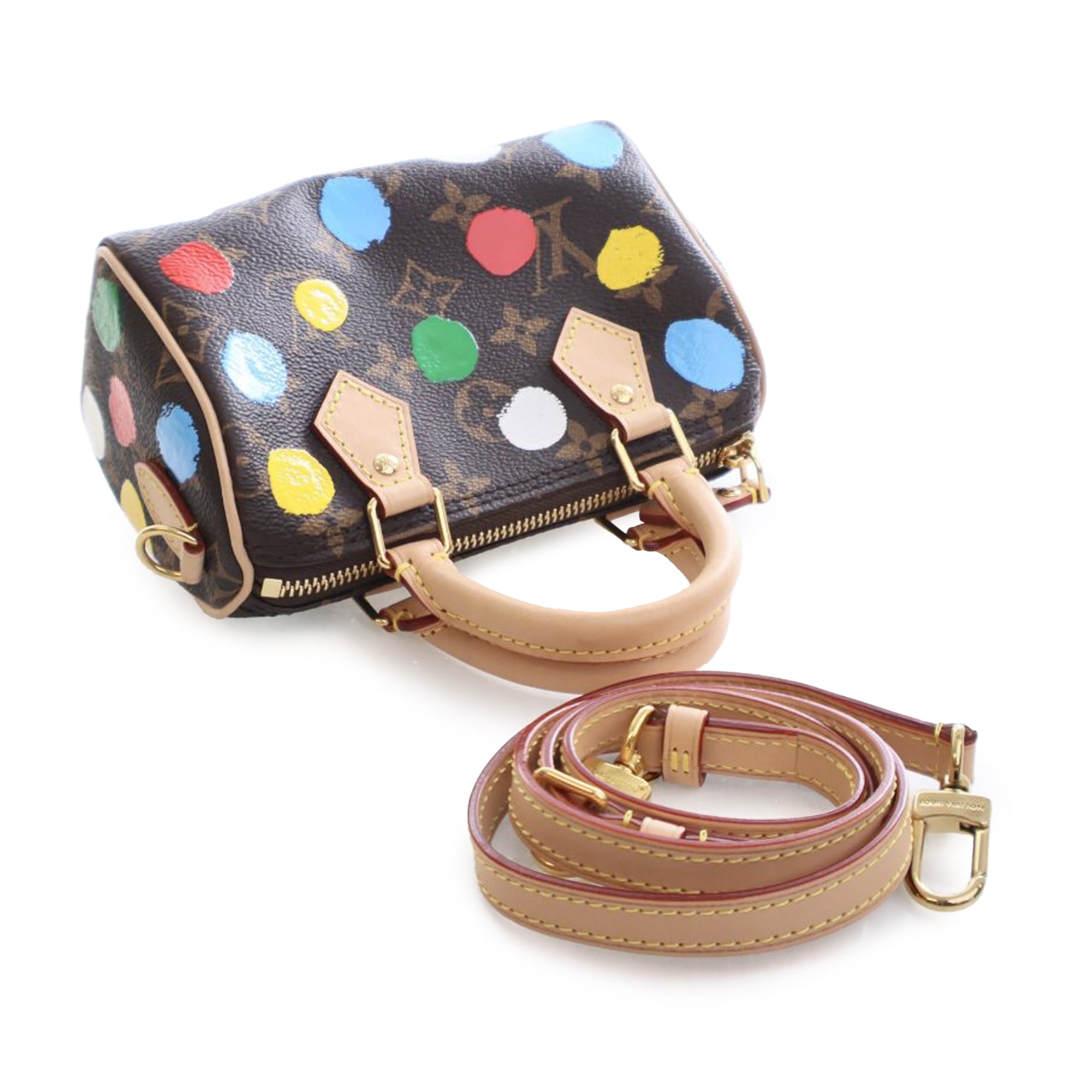Louis Vuitton Yayoi Kusama Monogram Nano Speedy Bandouliere - image 11