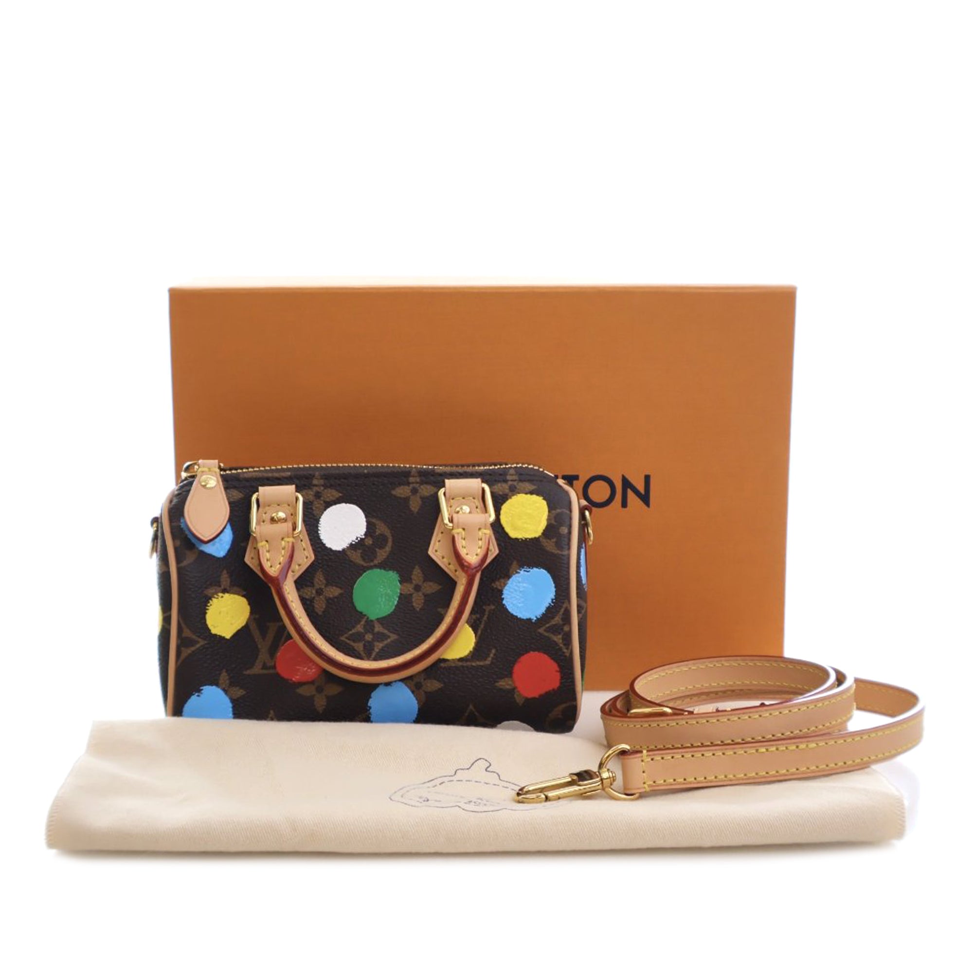 Louis Vuitton Yayoi Kusama Monogram Nano Speedy Bandouliere - image 12