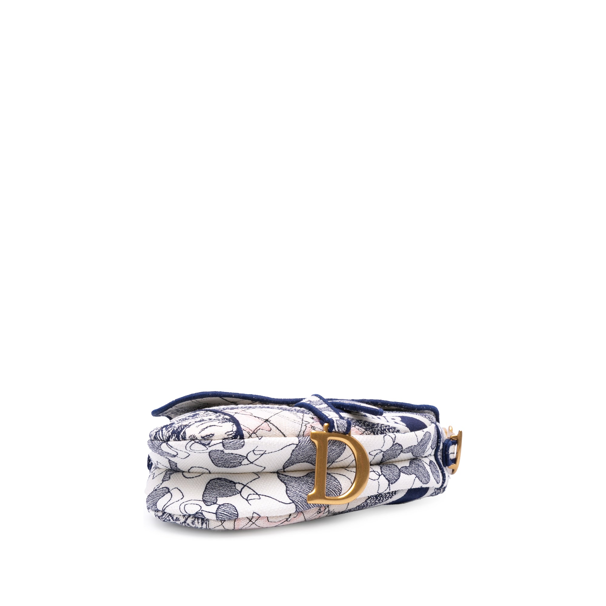 Dior Canvas Embroidered Around the World Saddle Bag - image 3