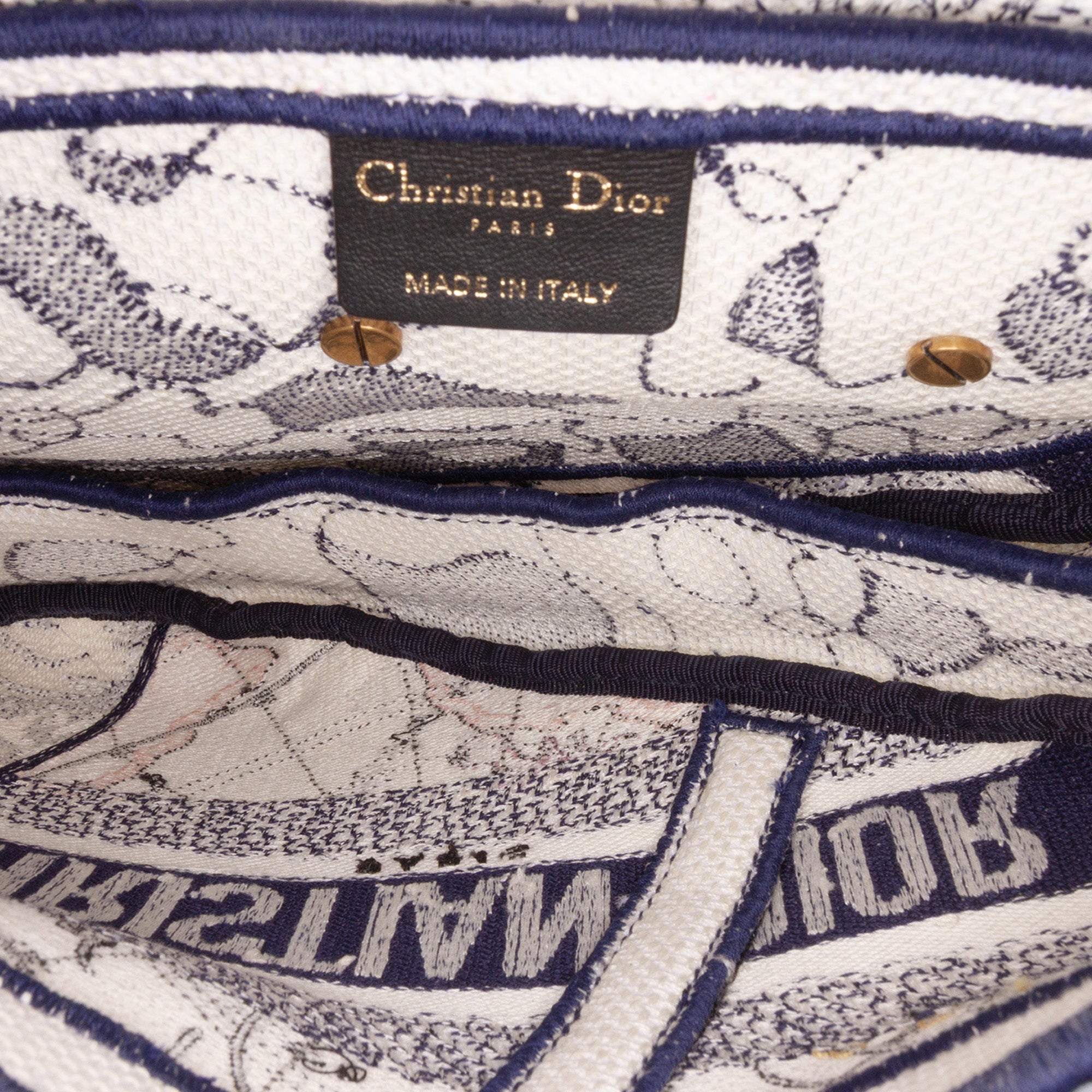 Dior Canvas Embroidered Around the World Saddle Bag - image 4