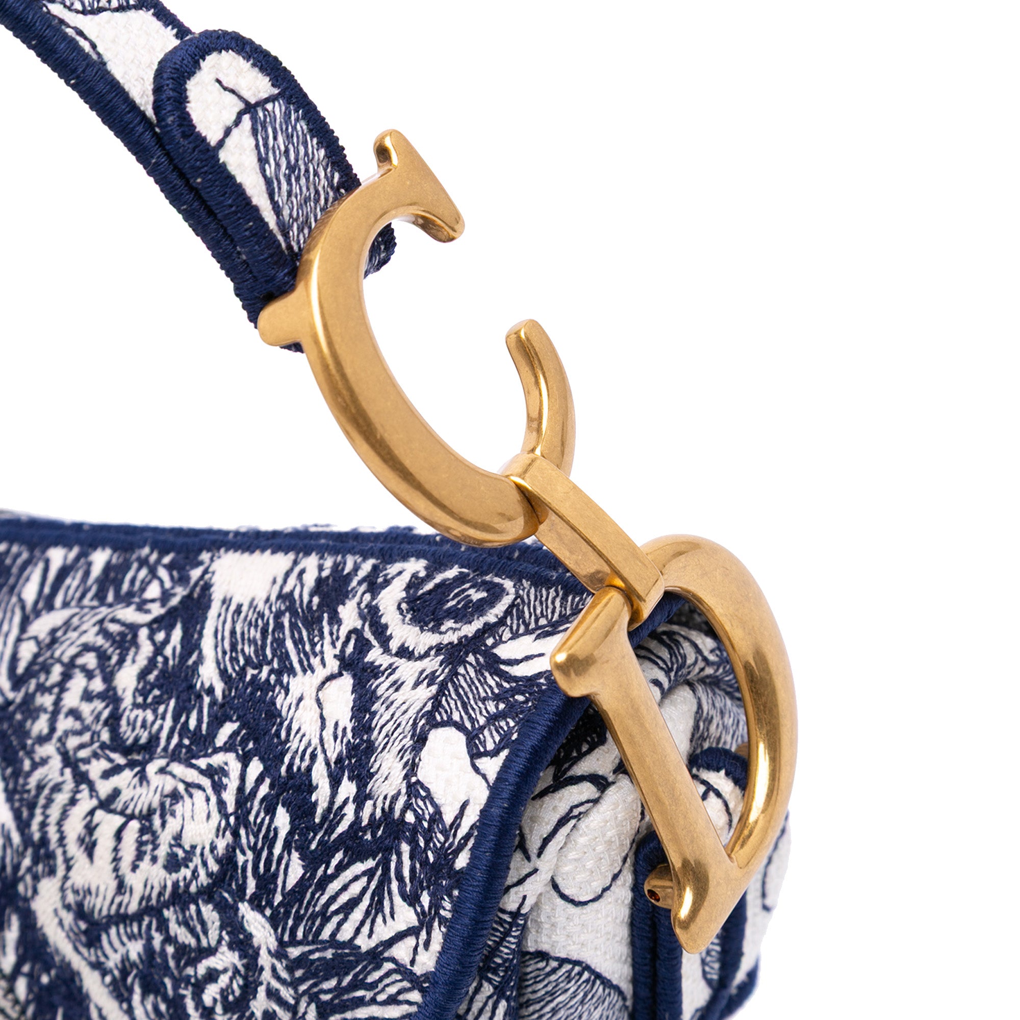 Dior Canvas Embroidered Around the World Saddle Bag - image 7