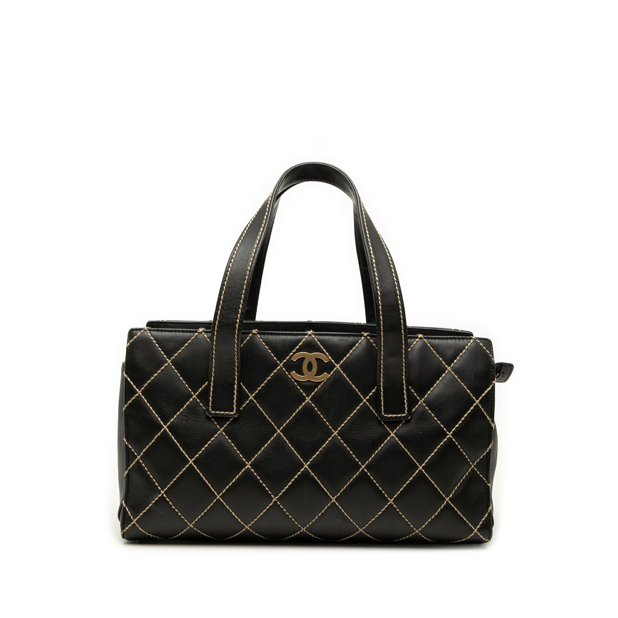 Chanel Medium CC Quilted Calfskin Wild Stitch Tote - image 1