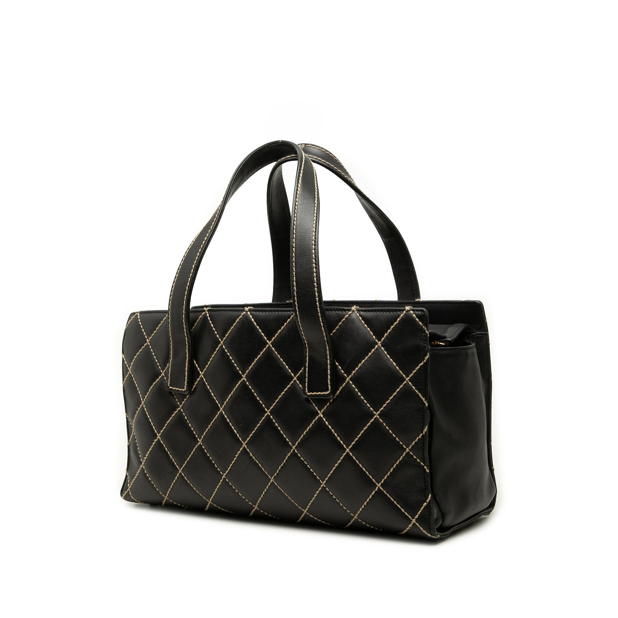 Chanel Medium CC Quilted Calfskin Wild Stitch Tote - image 2