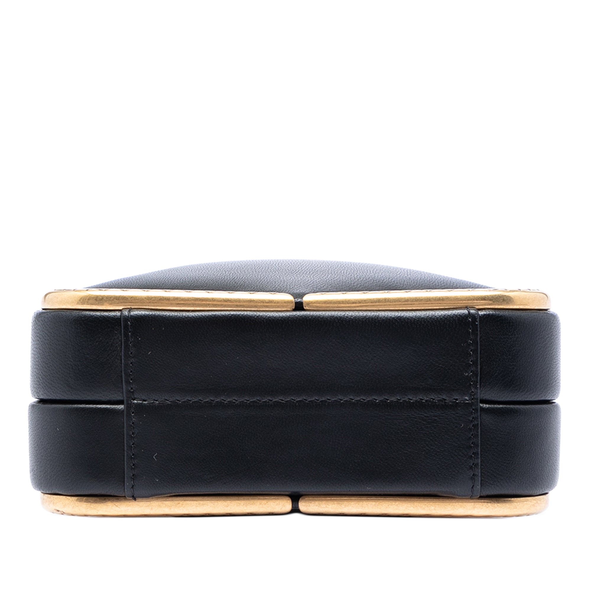 Chanel CC Lambskin and Metal Square Clutch with Chain - image 3