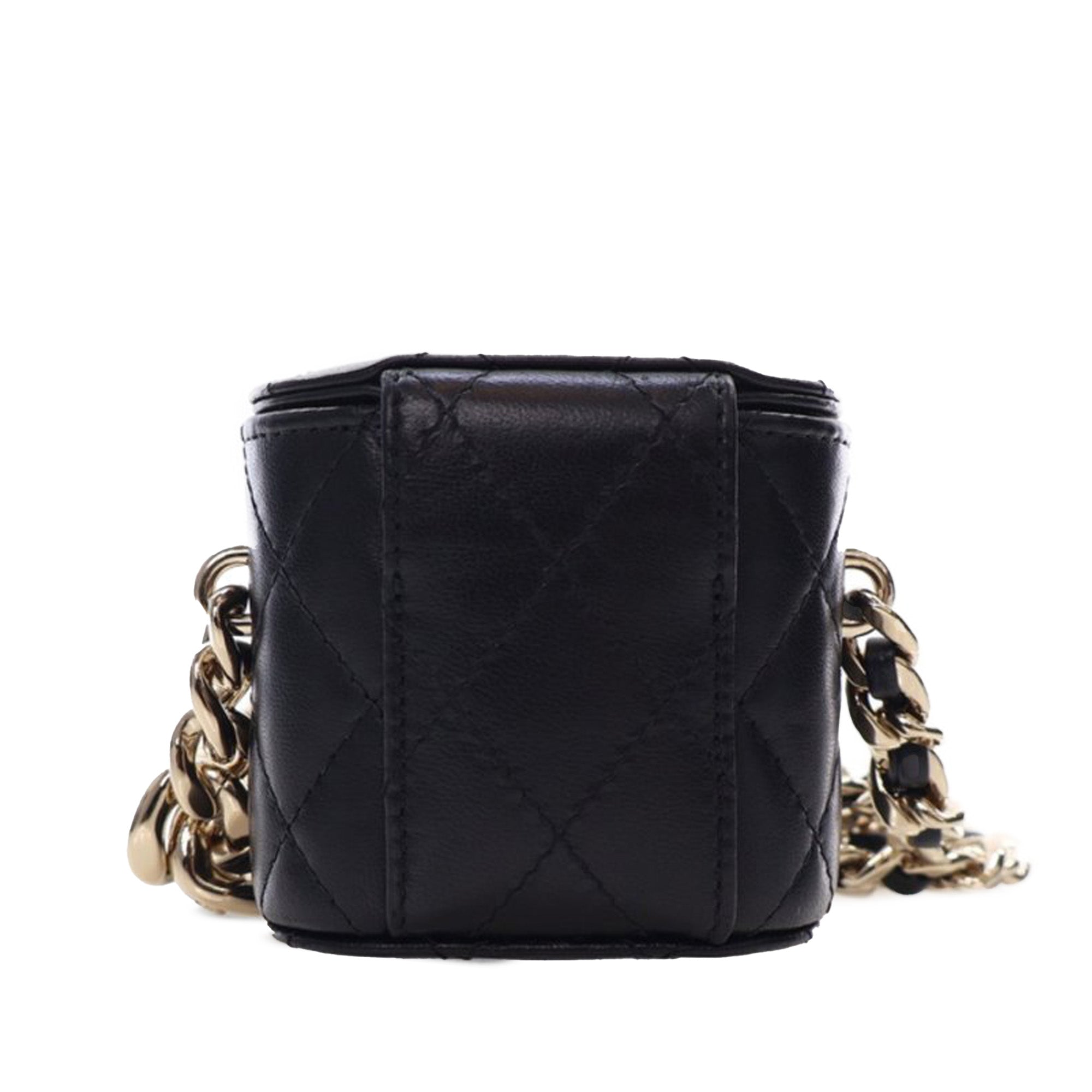 Chanel Mini Quilted Lambskin Resin Elegant Chain Tubular Vanity Case - image 3
