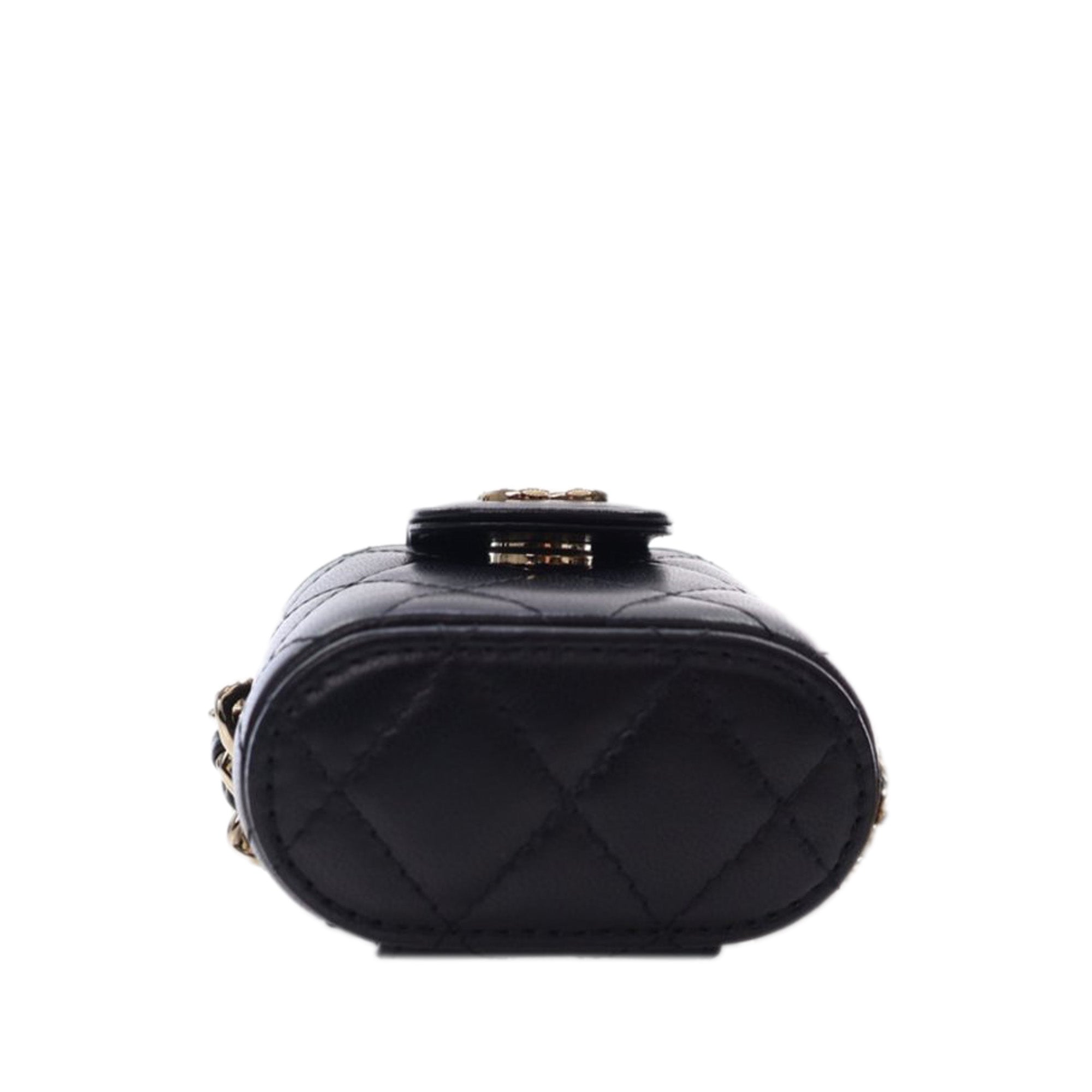 Chanel Mini Quilted Lambskin Resin Elegant Chain Tubular Vanity Case - image 4