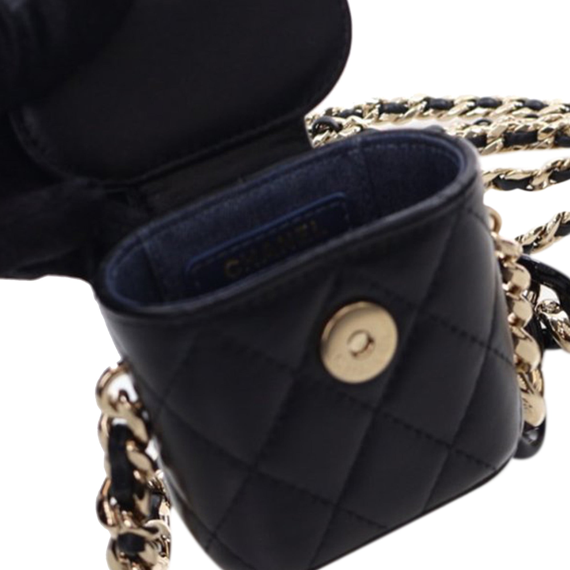 Chanel Mini Quilted Lambskin Resin Elegant Chain Tubular Vanity Case - image 7