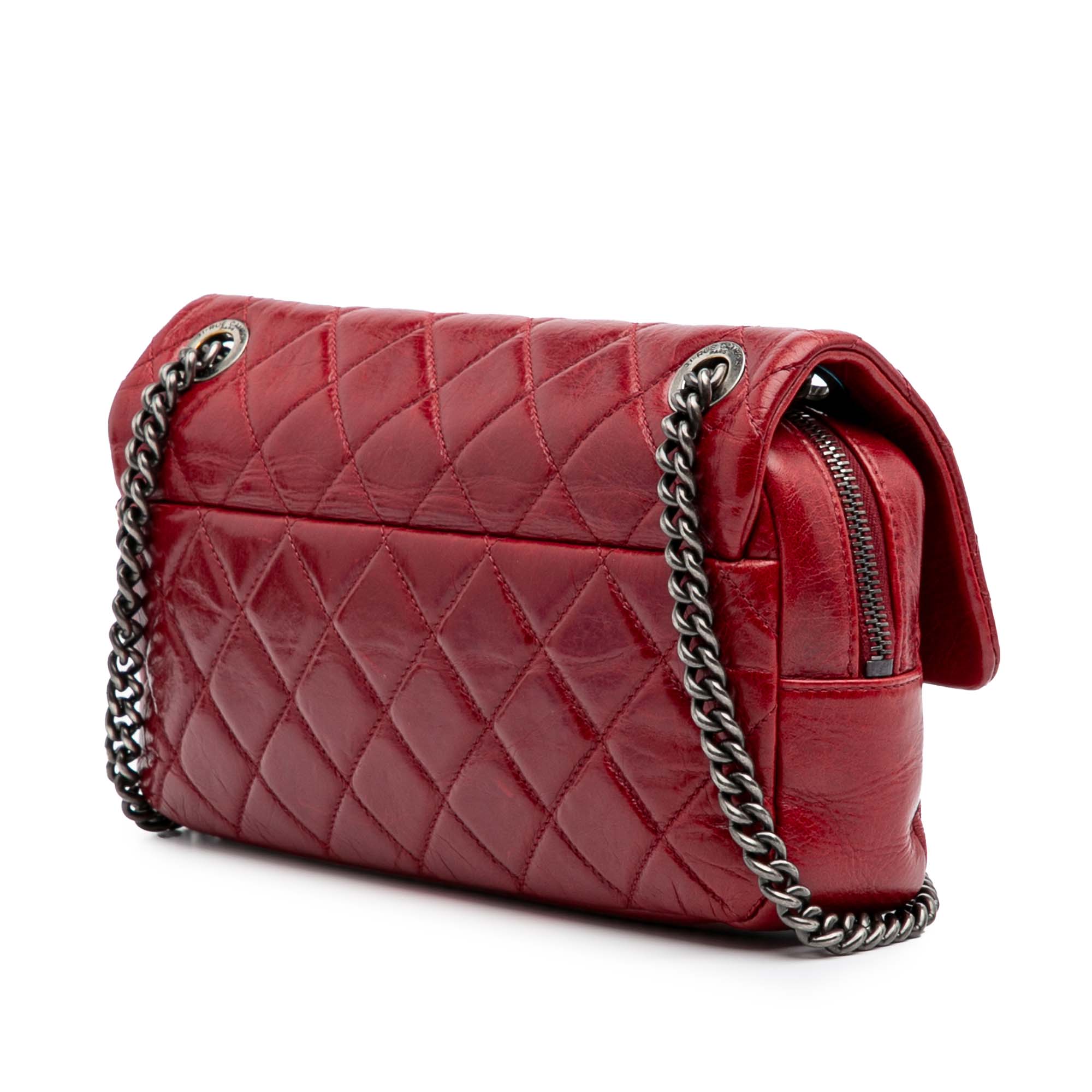 Chanel Medium Quilted Glazed Calfskin Duo Color Flap - image 2