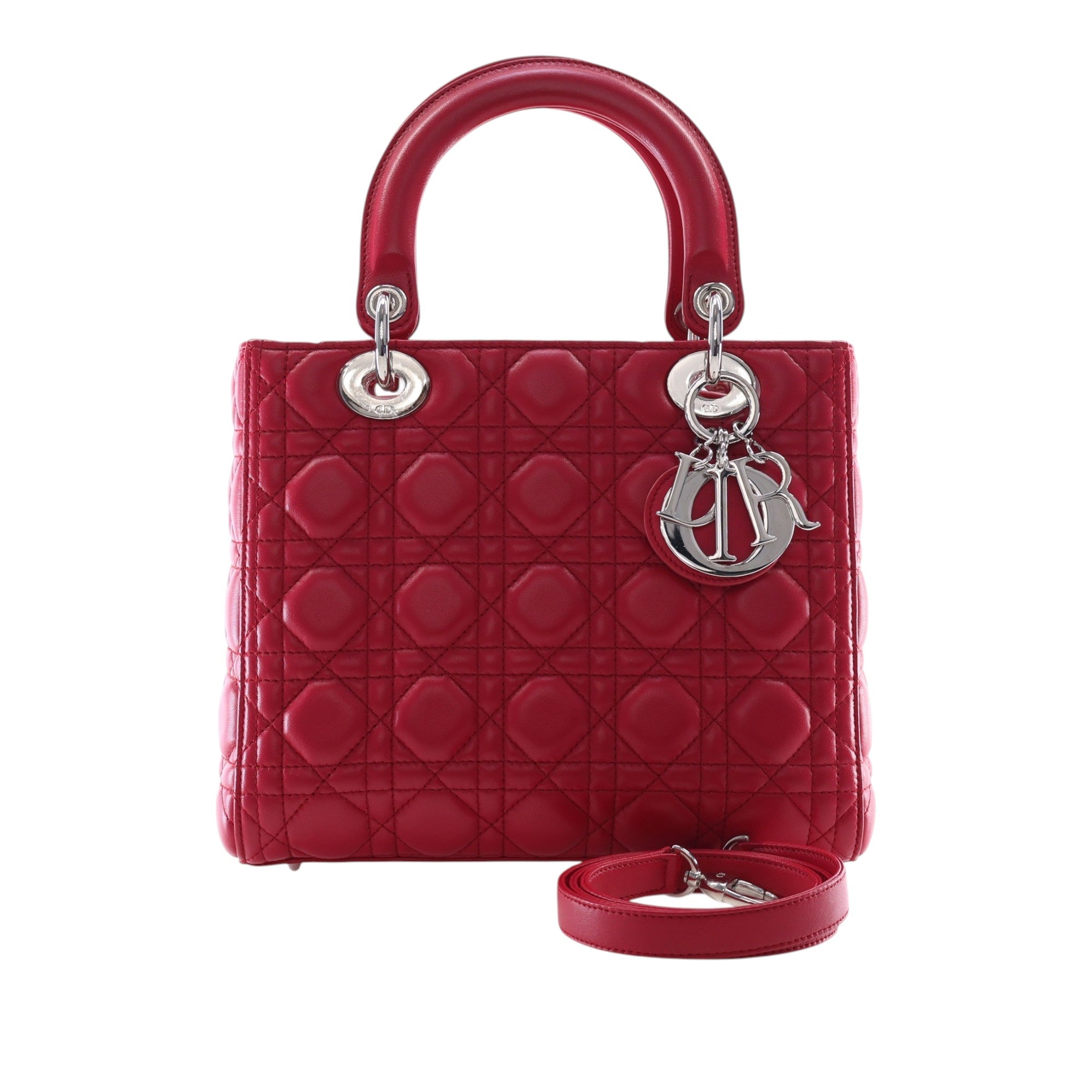 Dior Medium Lambskin Cannage Lady Dior - image 1
