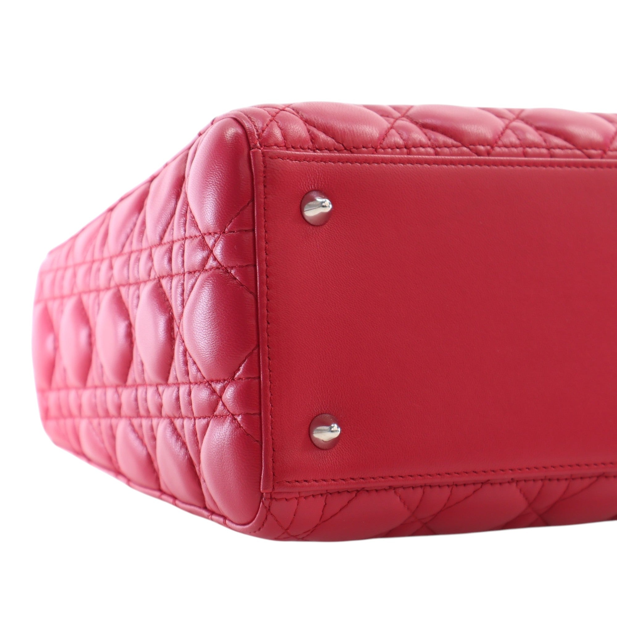 Dior Medium Lambskin Cannage Lady Dior - image 11