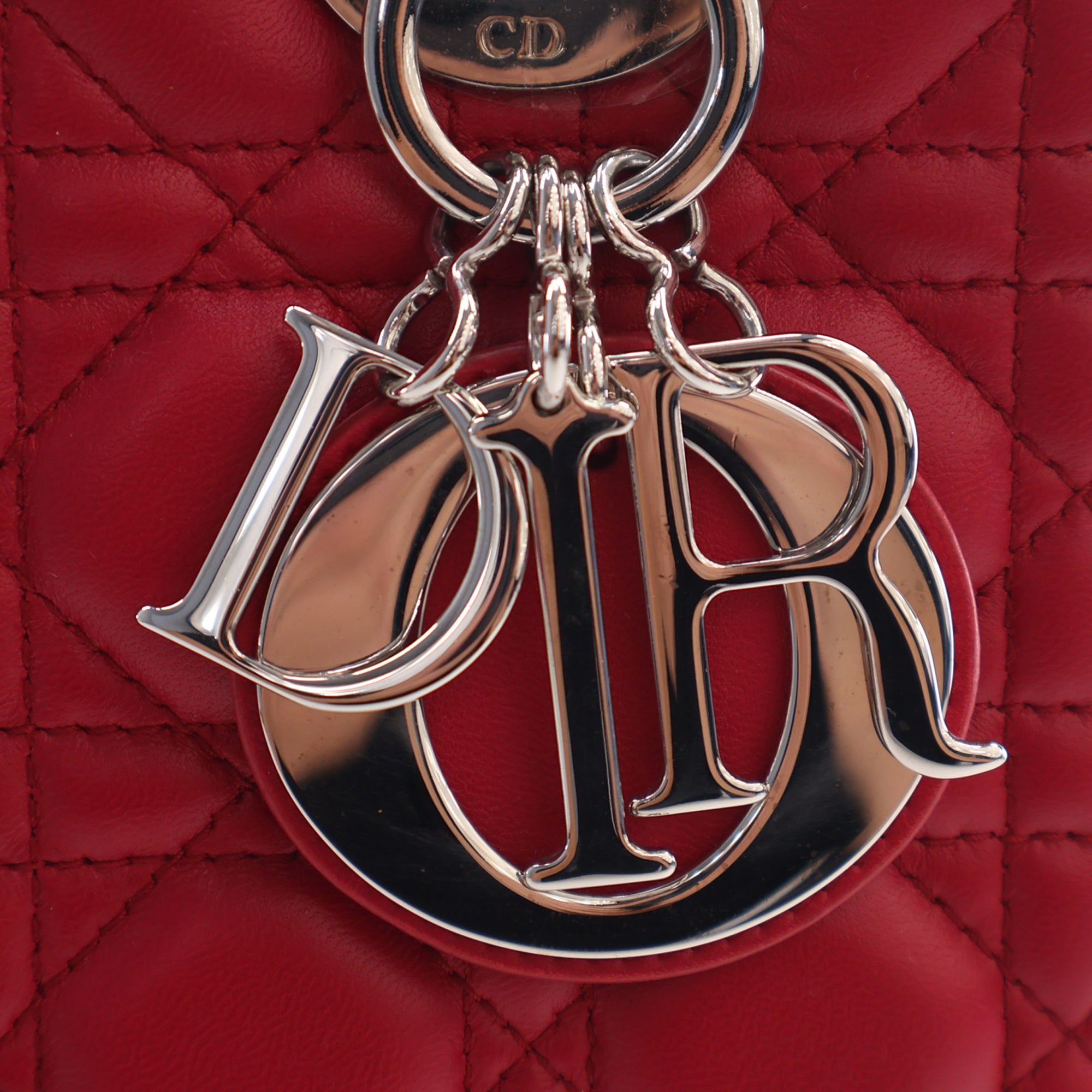 Dior Medium Lambskin Cannage Lady Dior - image 13