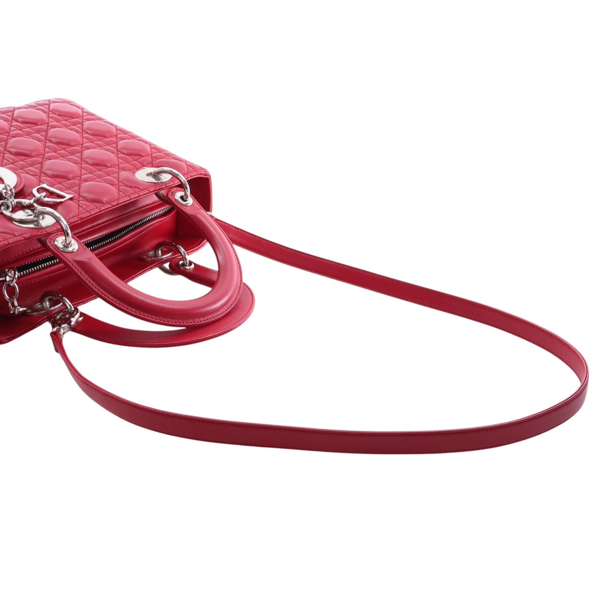 Dior Medium Lambskin Cannage Lady Dior - image 14