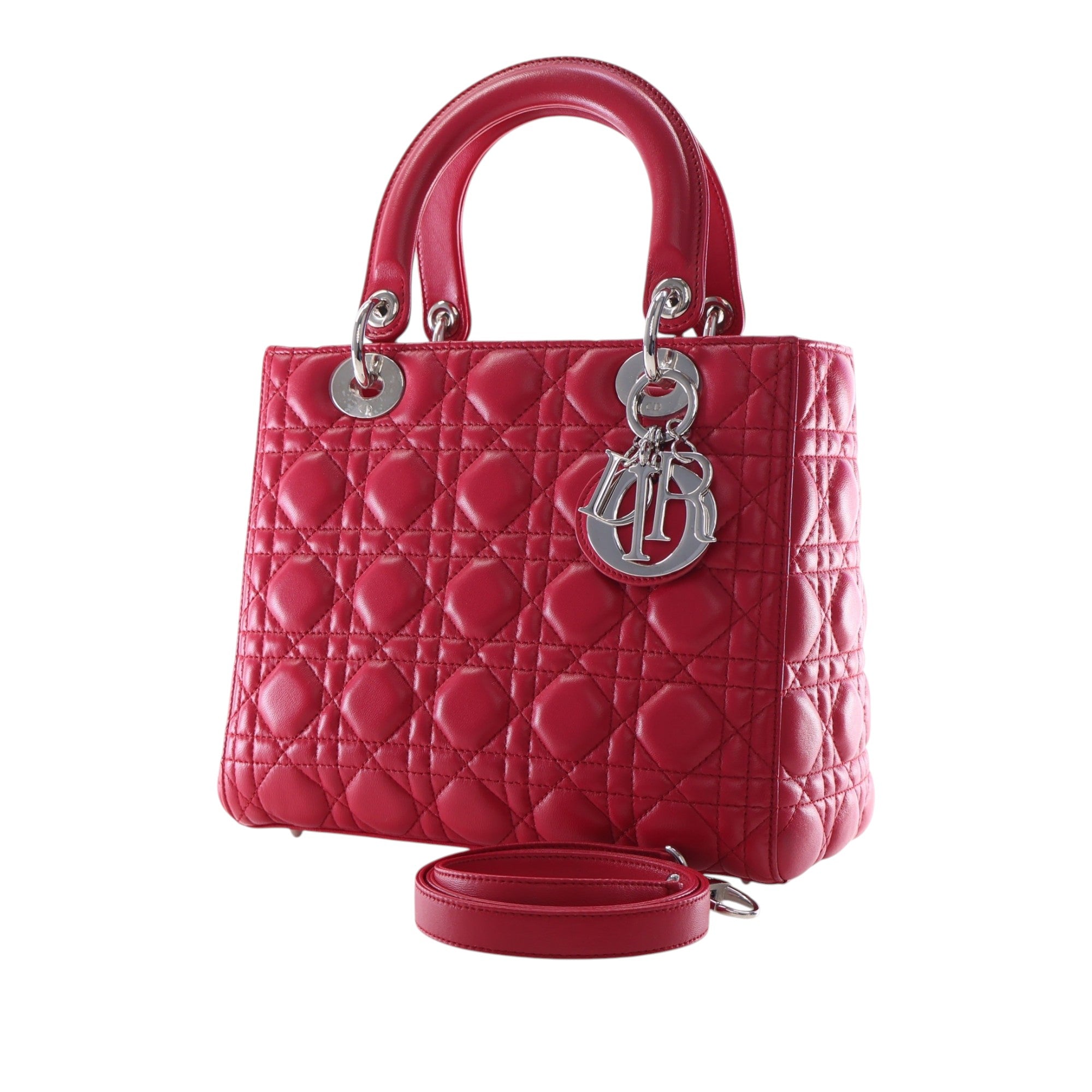 Dior Medium Lambskin Cannage Lady Dior - image 3