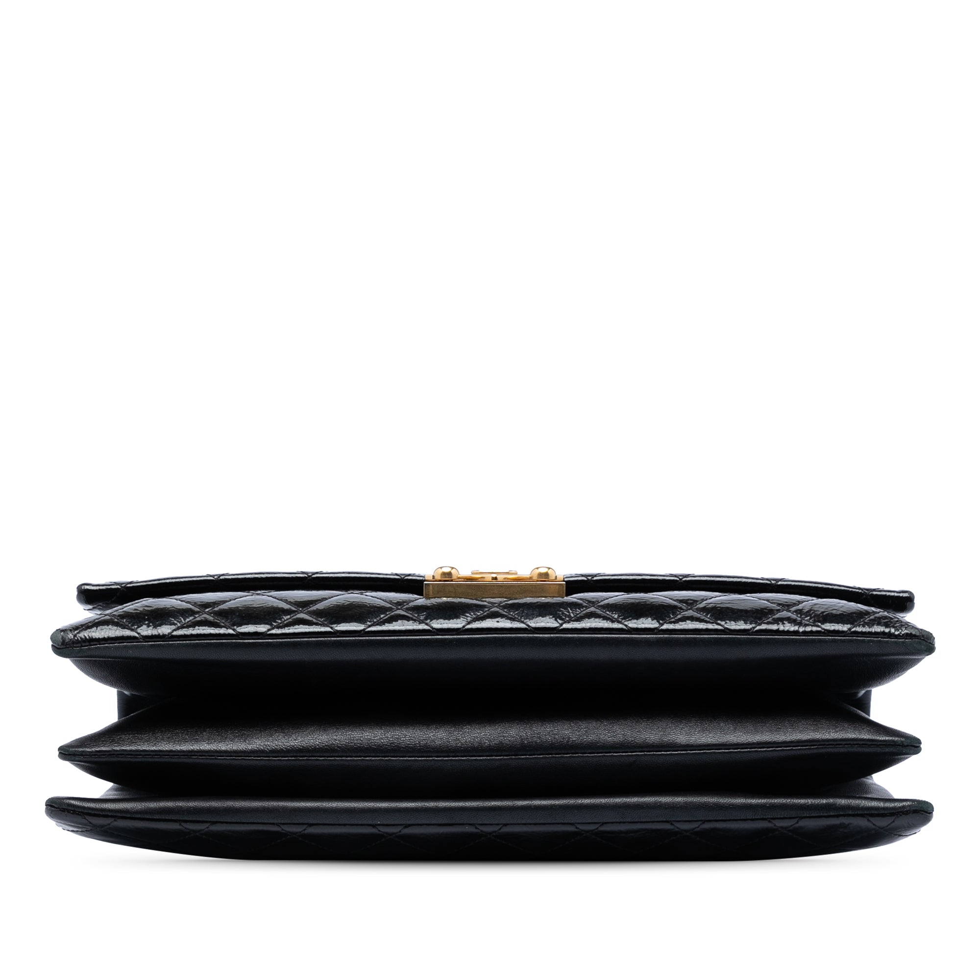 Chanel Quilted Crinkled Patent Pagoda Accordion Flap - image 3