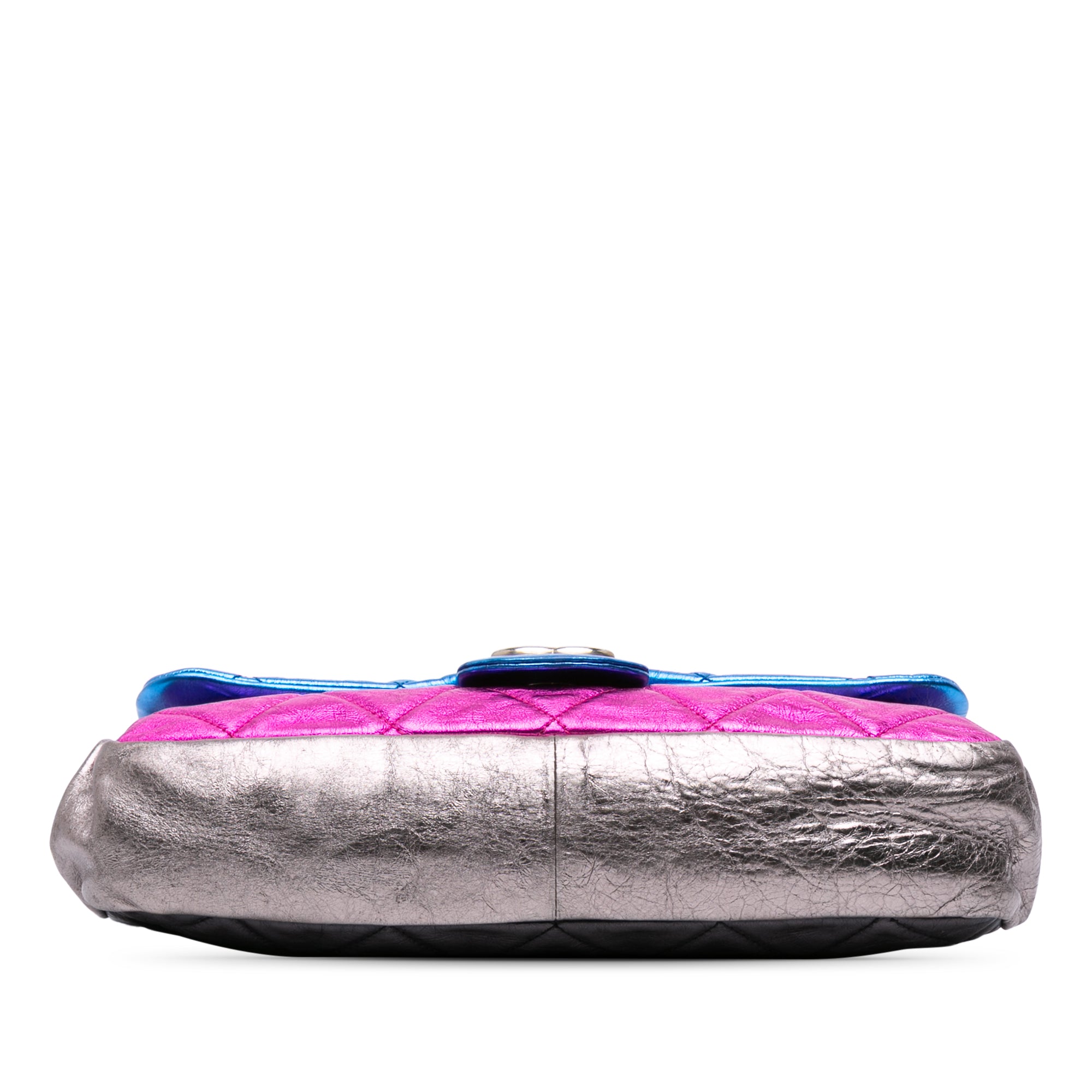 Chanel Multicolor Quilted Metallic Calfskin Modern Chain Flap Frame Bag - image 3