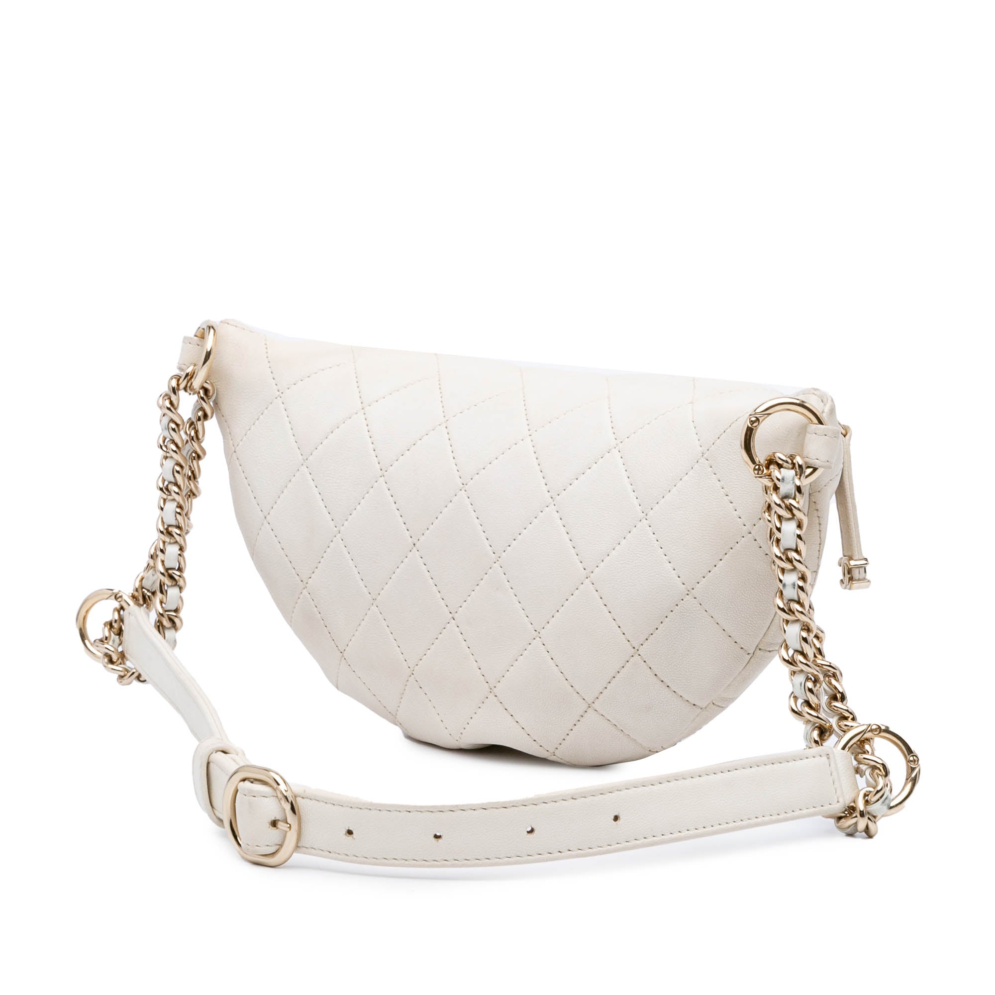 Chanel CC Quilted Lambskin Studded Logo Belt Bag - image 2