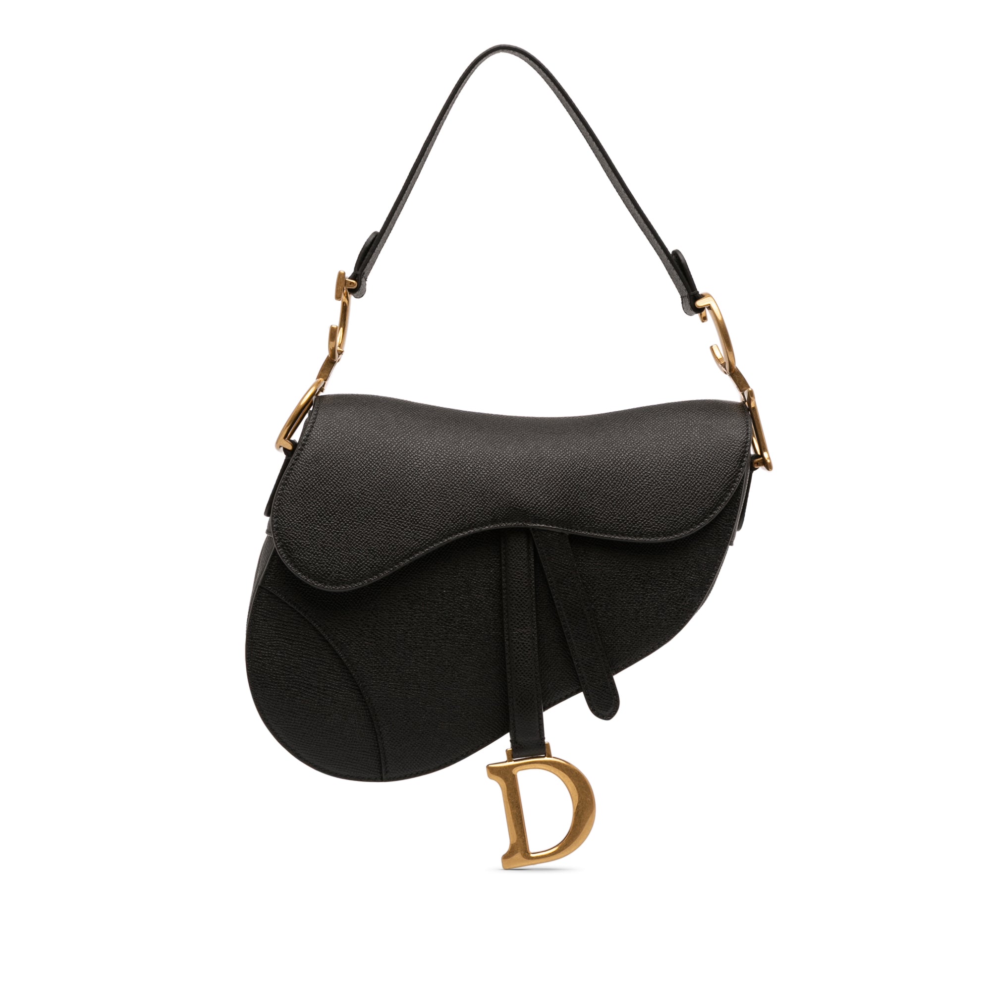 Dior Grained Calfskin Saddle Bag - image 1