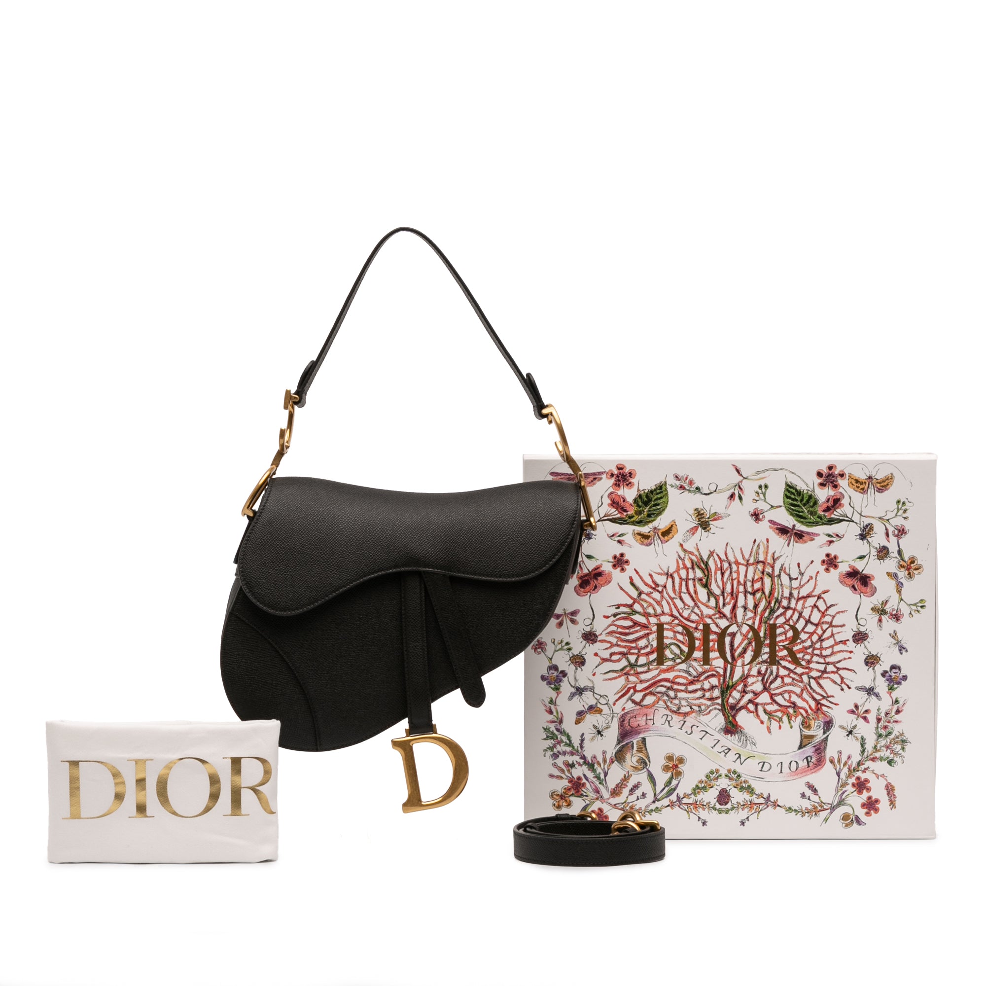 Dior Grained Calfskin Saddle Bag - image 11