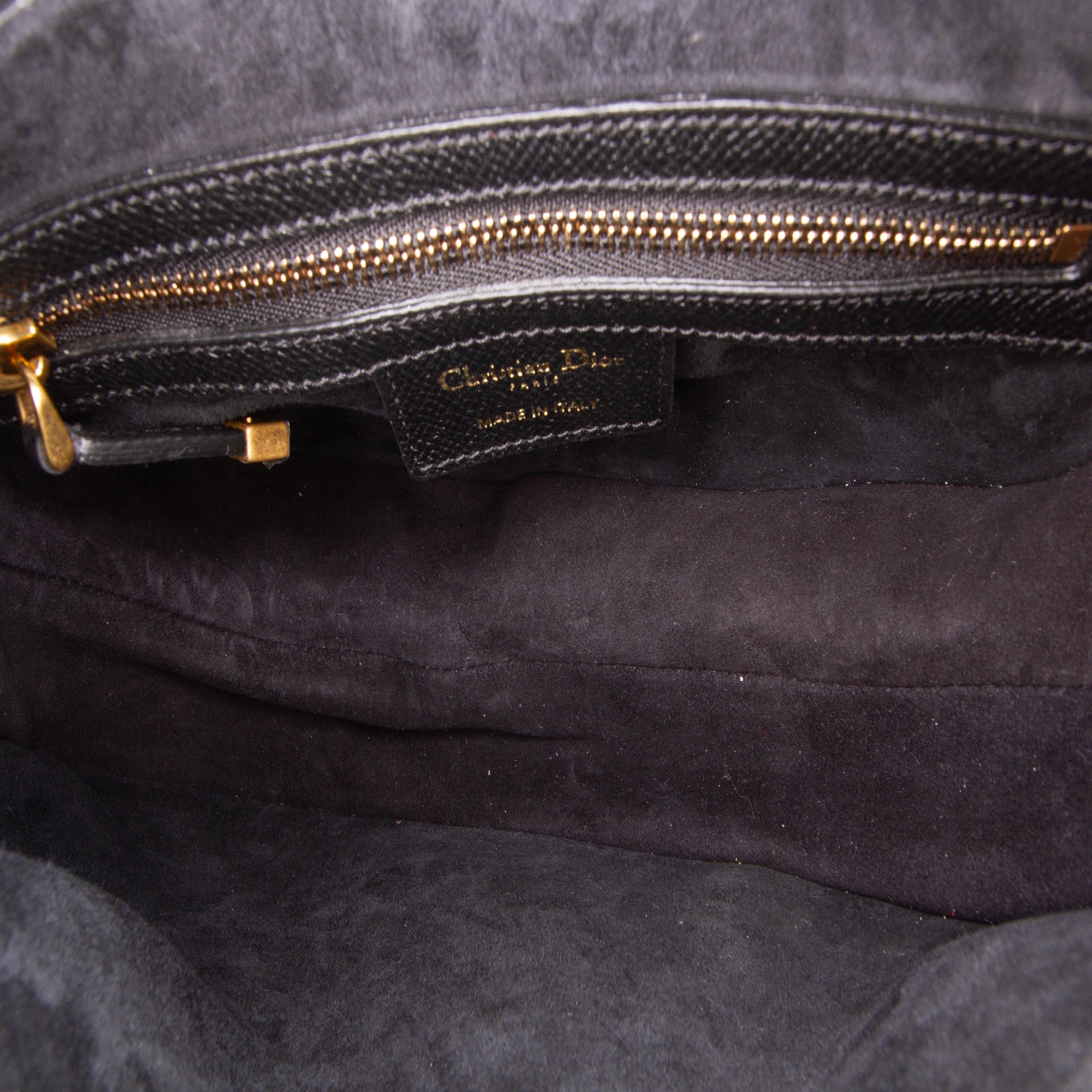 Dior Grained Calfskin Saddle Bag - image 4