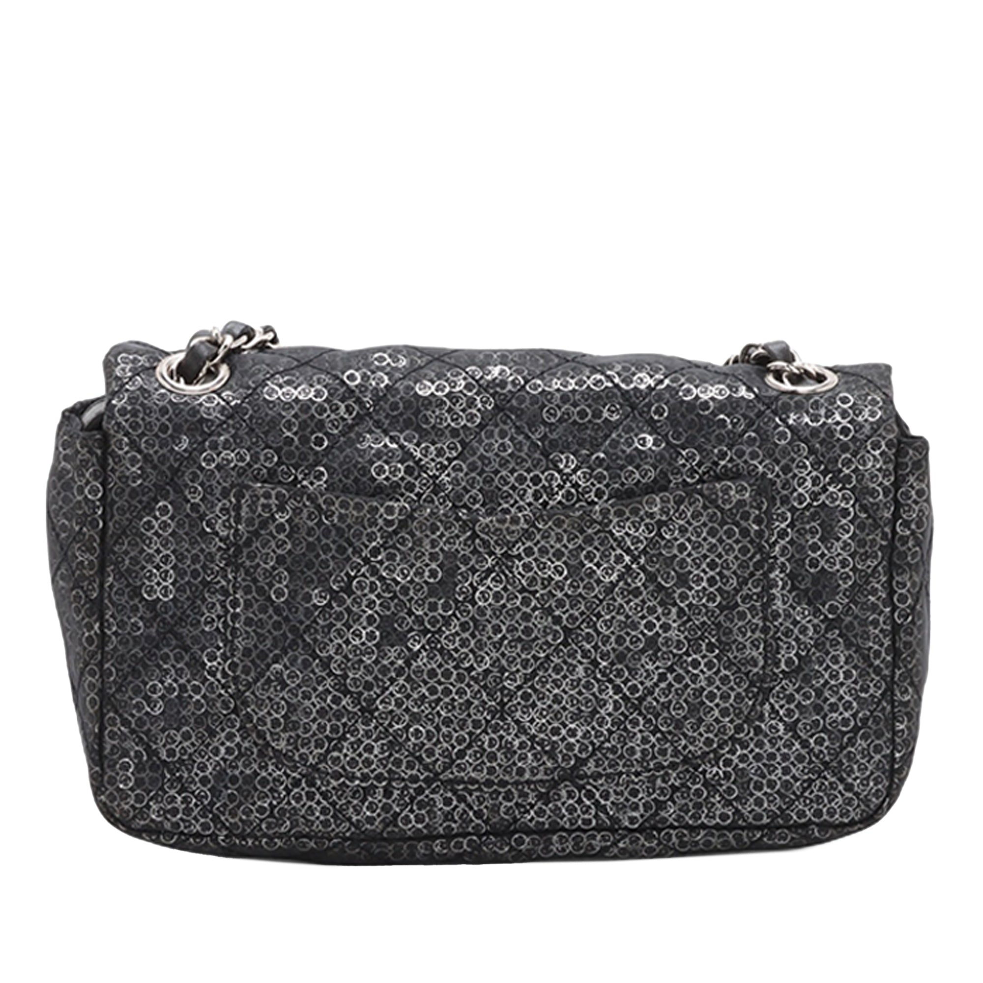 Chanel Medium Hidden Sequins Mesh Single Flap - image 2