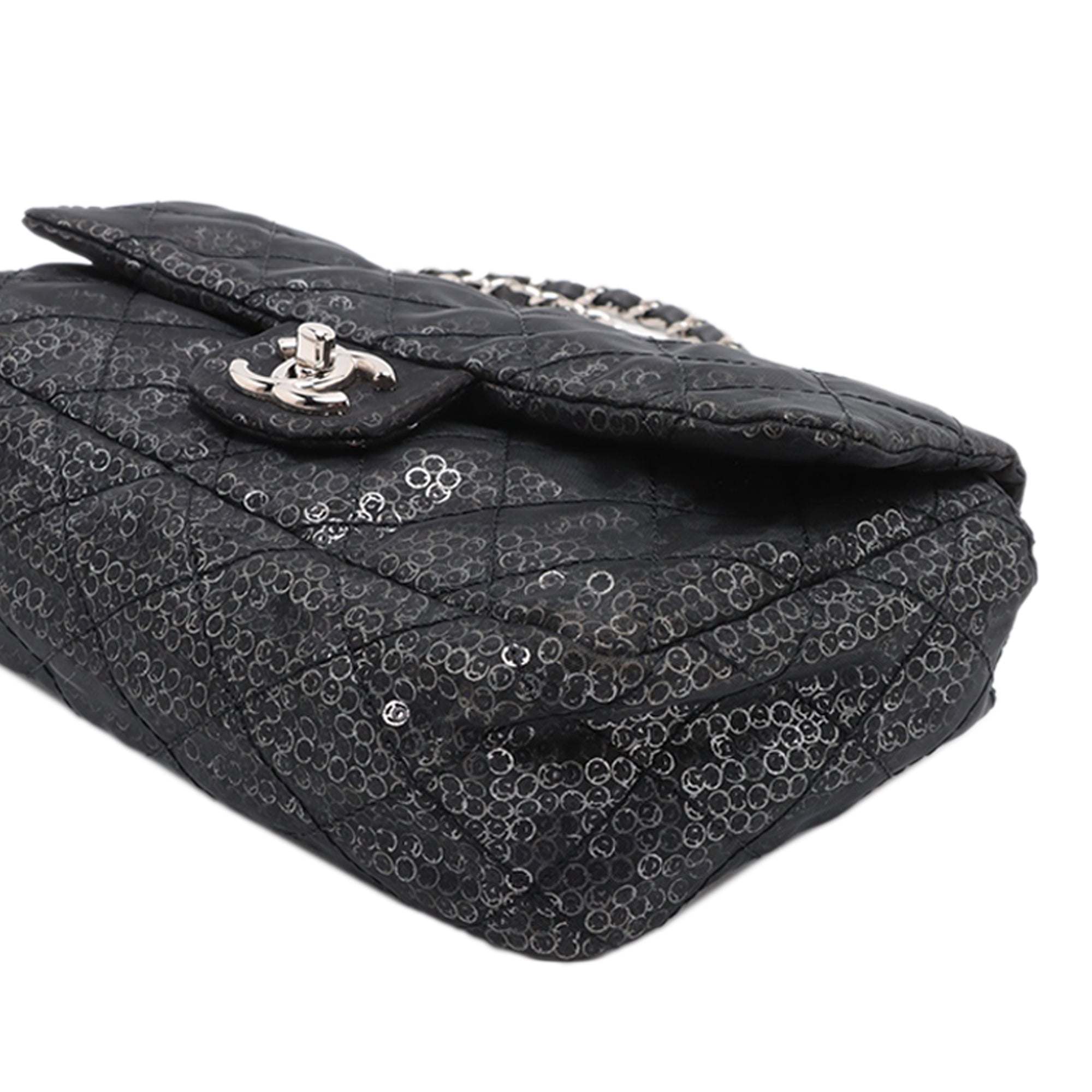 Chanel Medium Hidden Sequins Mesh Single Flap - image 4