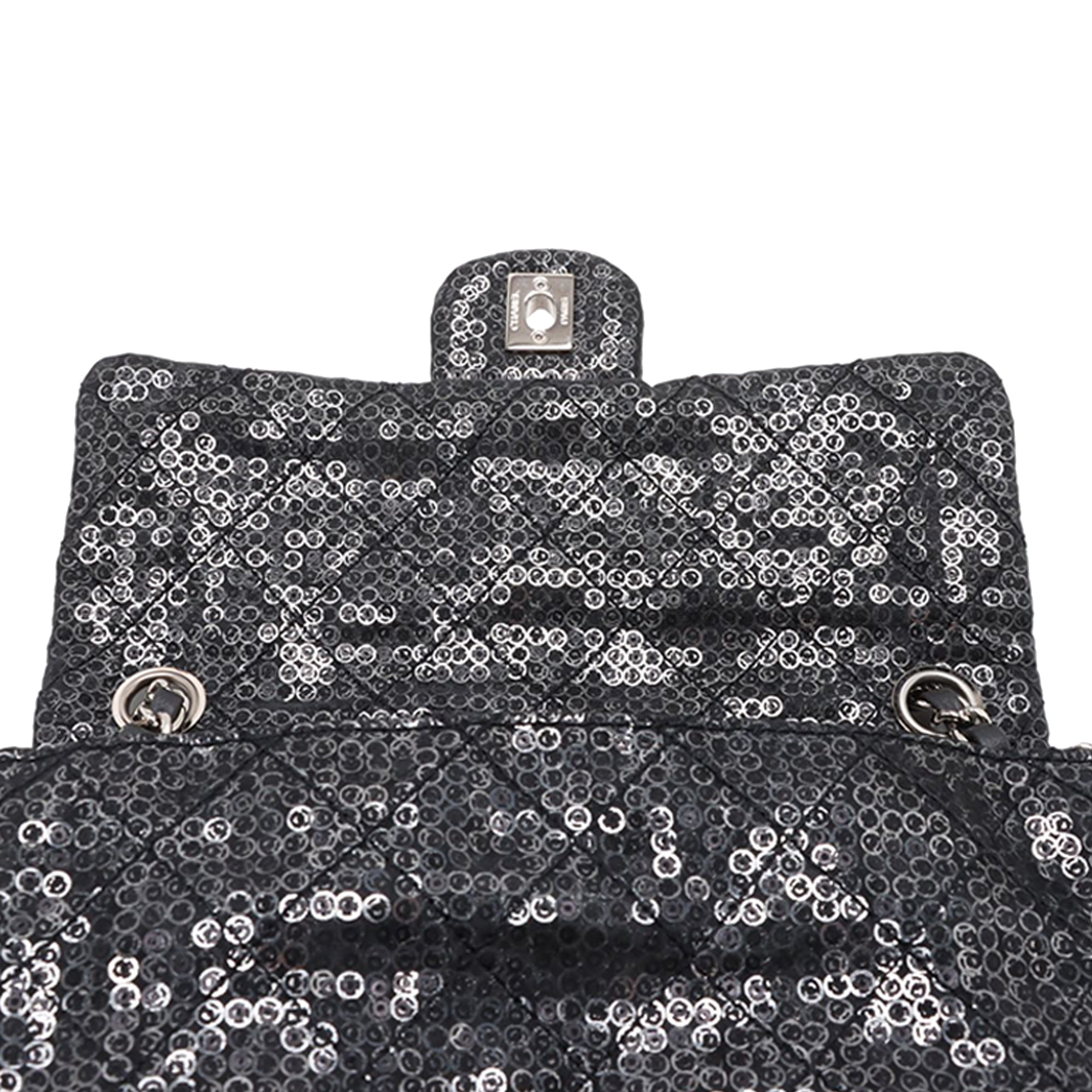 Chanel Medium Hidden Sequins Mesh Single Flap - image 7