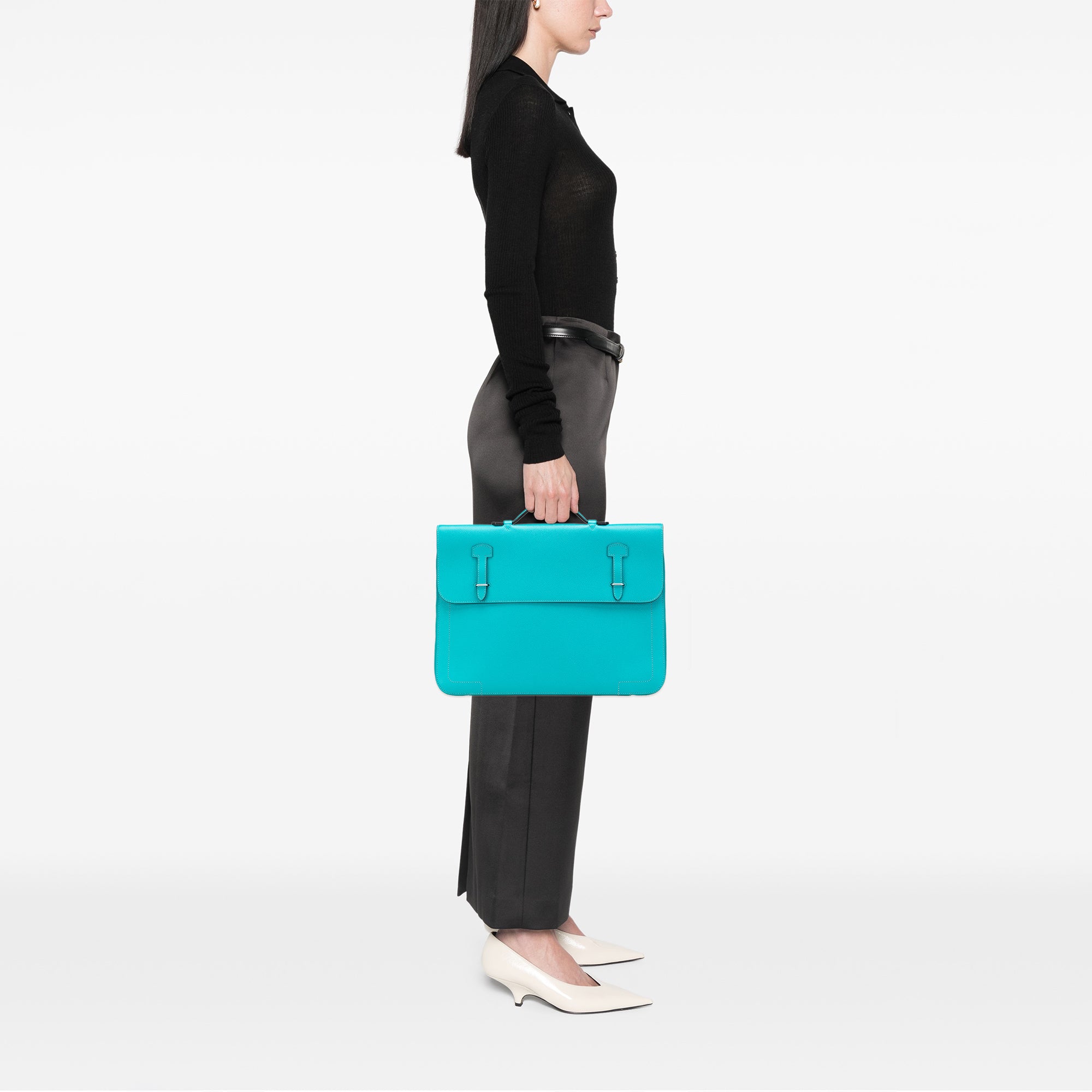 Hermès Epsom Serviette 57 Briefcase - image 11