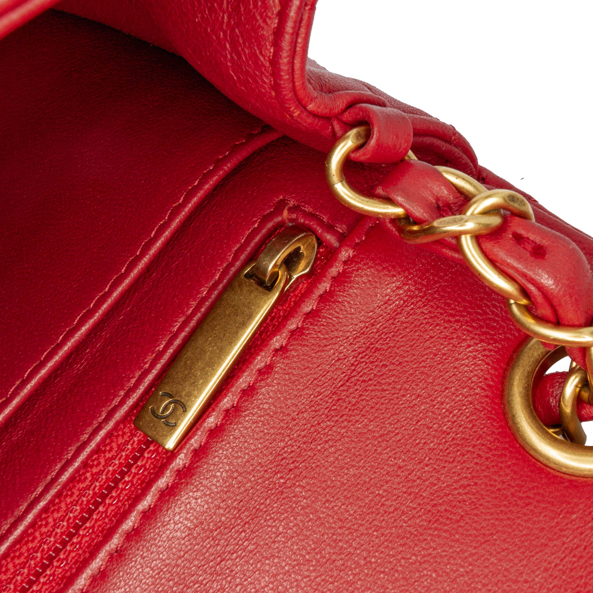Chanel Mini Square Classic Chevron Lambskin Single Flap - image 6