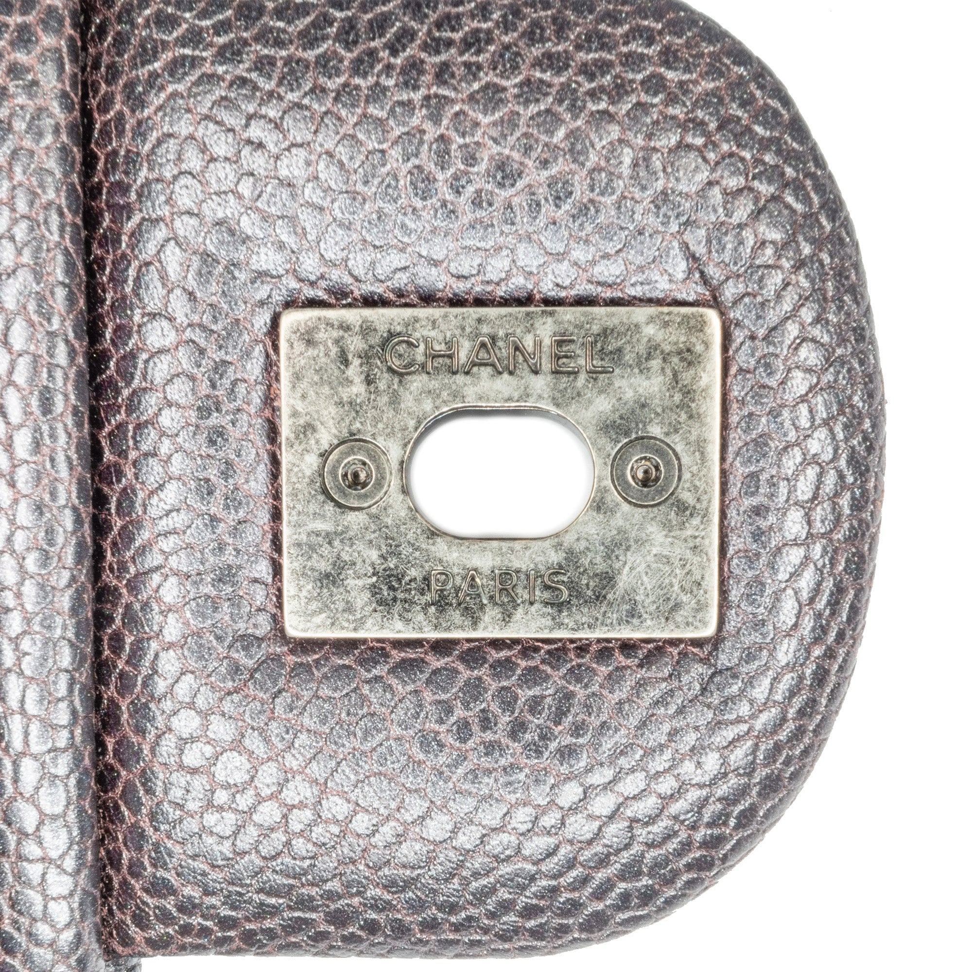 Chanel Jumbo Quilted Iridescent Caviar Easy Flap - image 8