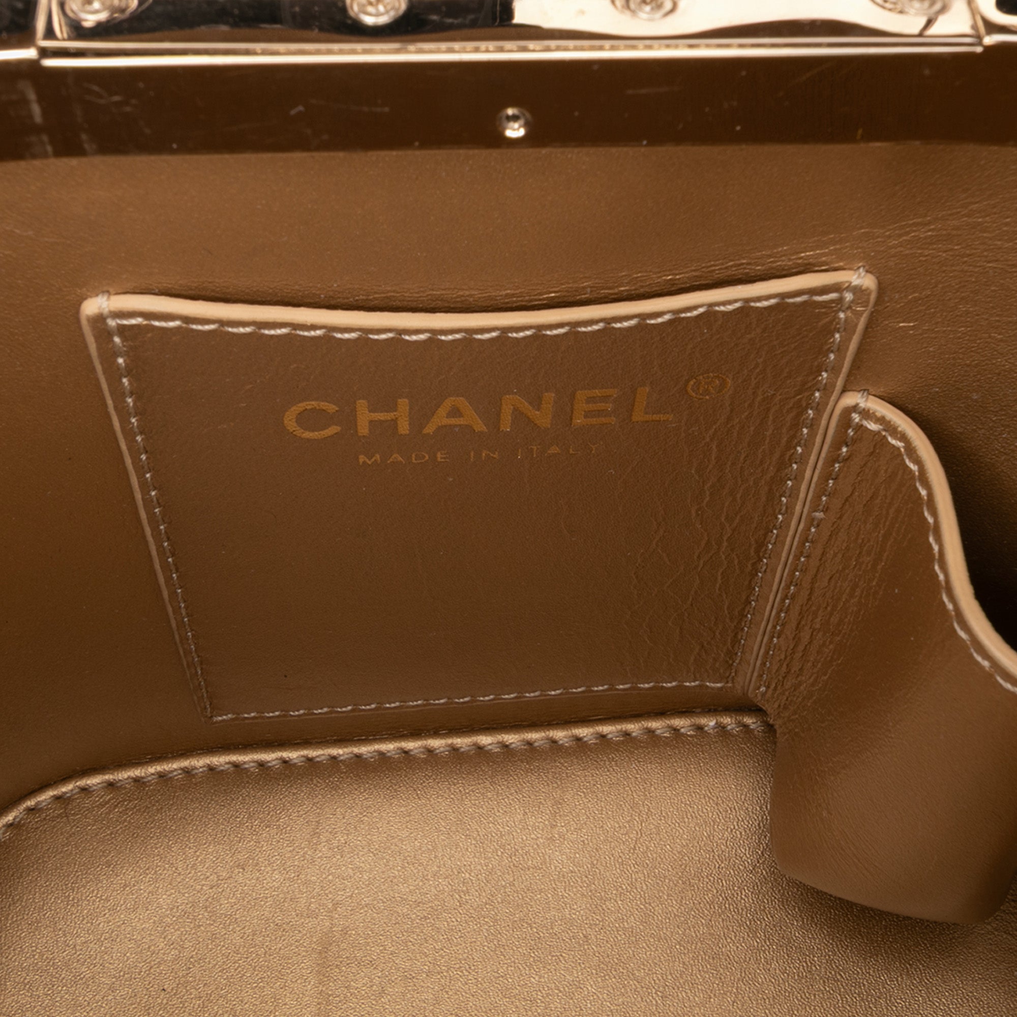 Chanel Quilted Patent Logo Chain Vanity Case - image 5