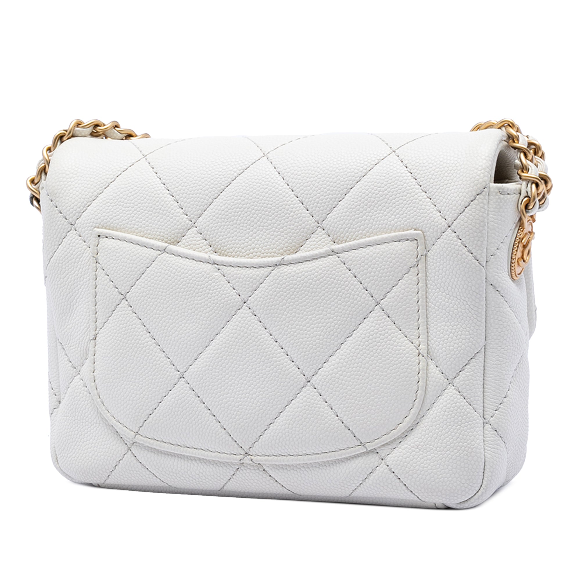 Chanel Mini Quilted Caviar Twist Your Buttons Flap - image 2
