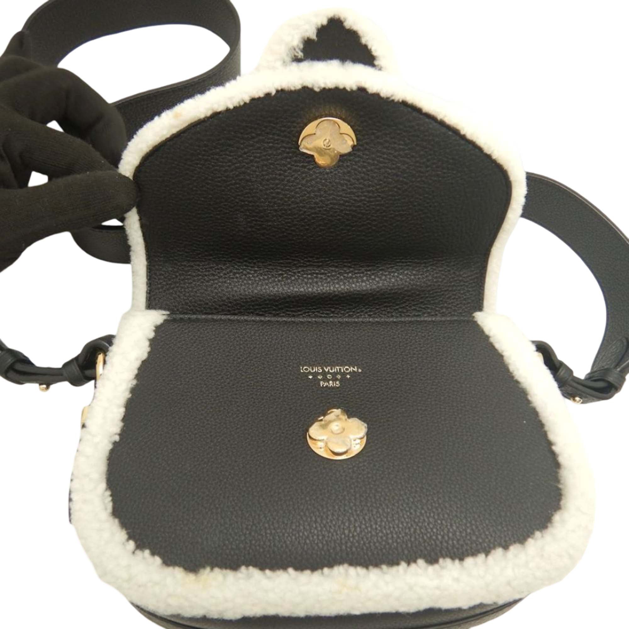 Louis Vuitton Shearling Trimmed Grained Calfskin LV Pont 9 Soft PM - image 9