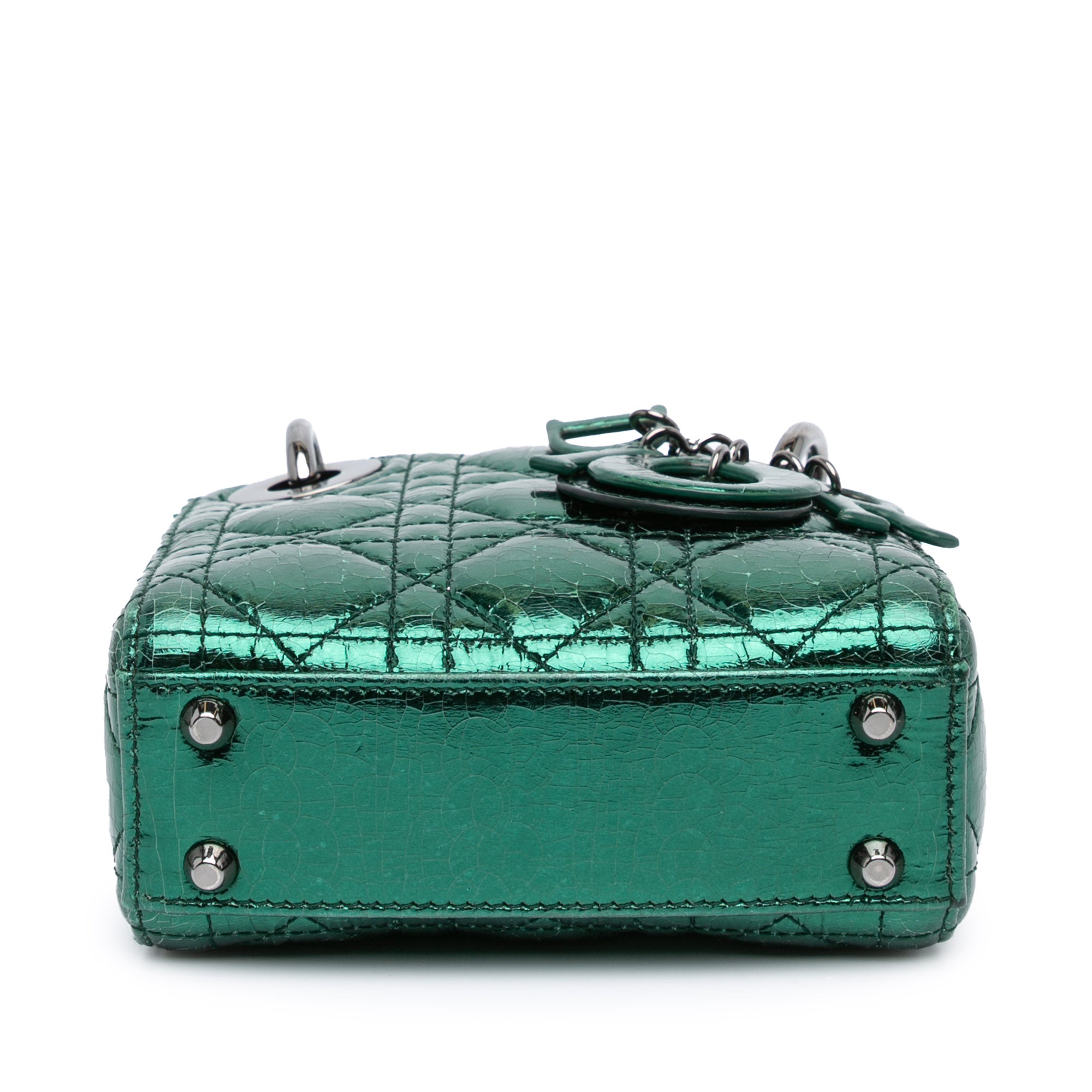Dior Micro Metallic Crinkled Calfskin Cannage Lady Dior - image 3