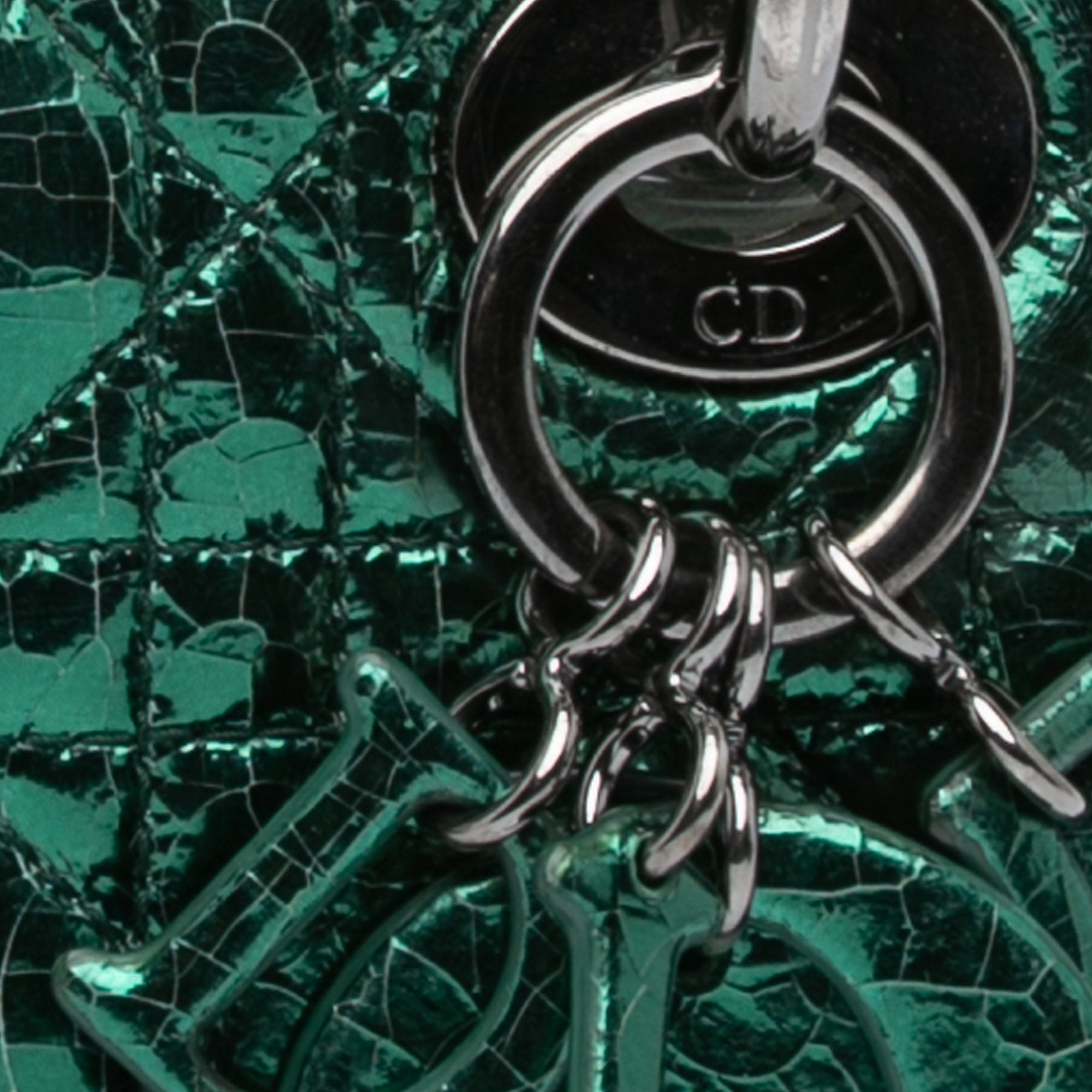 Dior Micro Metallic Crinkled Calfskin Cannage Lady Dior - image 7
