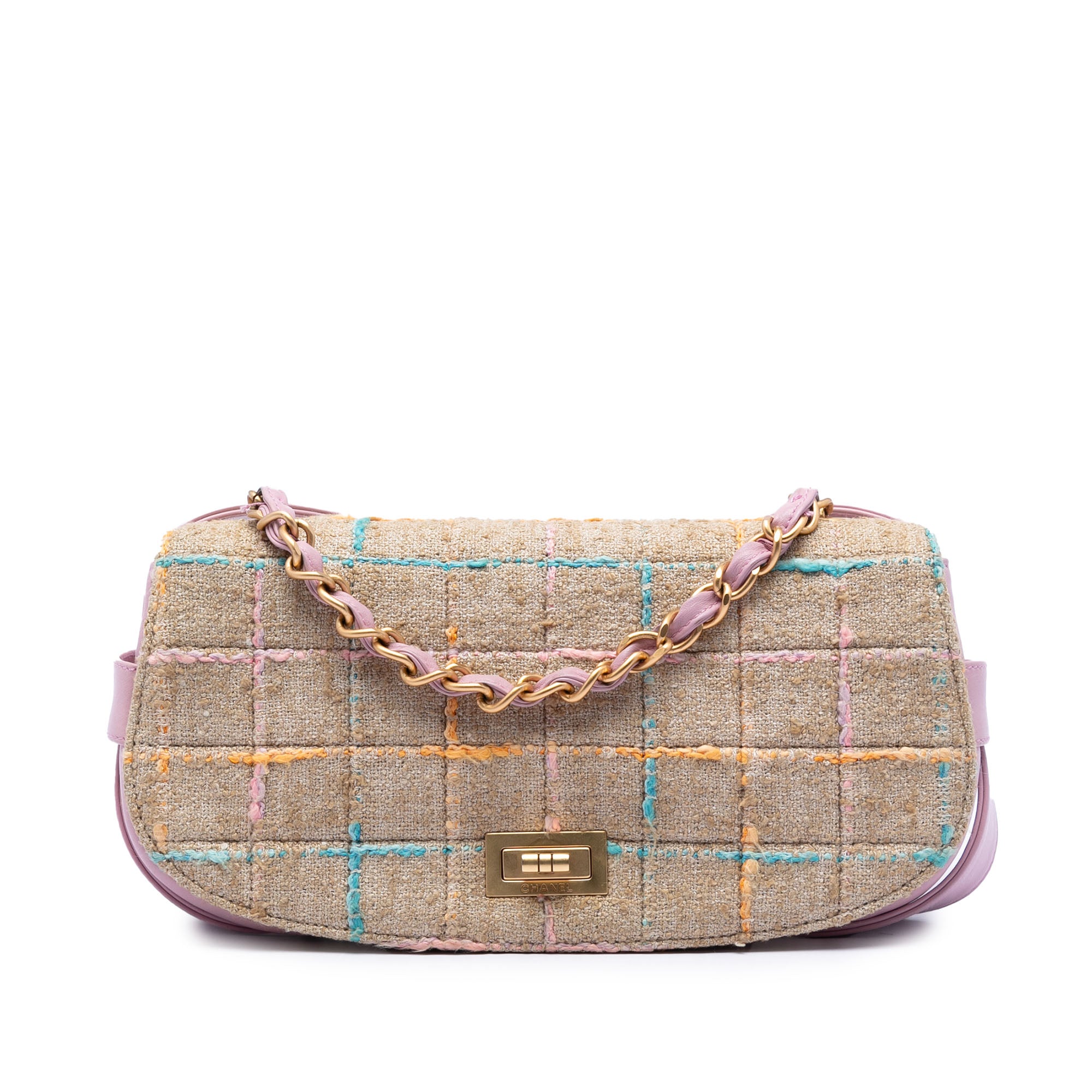 Chanel Chocolate Bar Tweed Mademoiselle Satchel - image 1