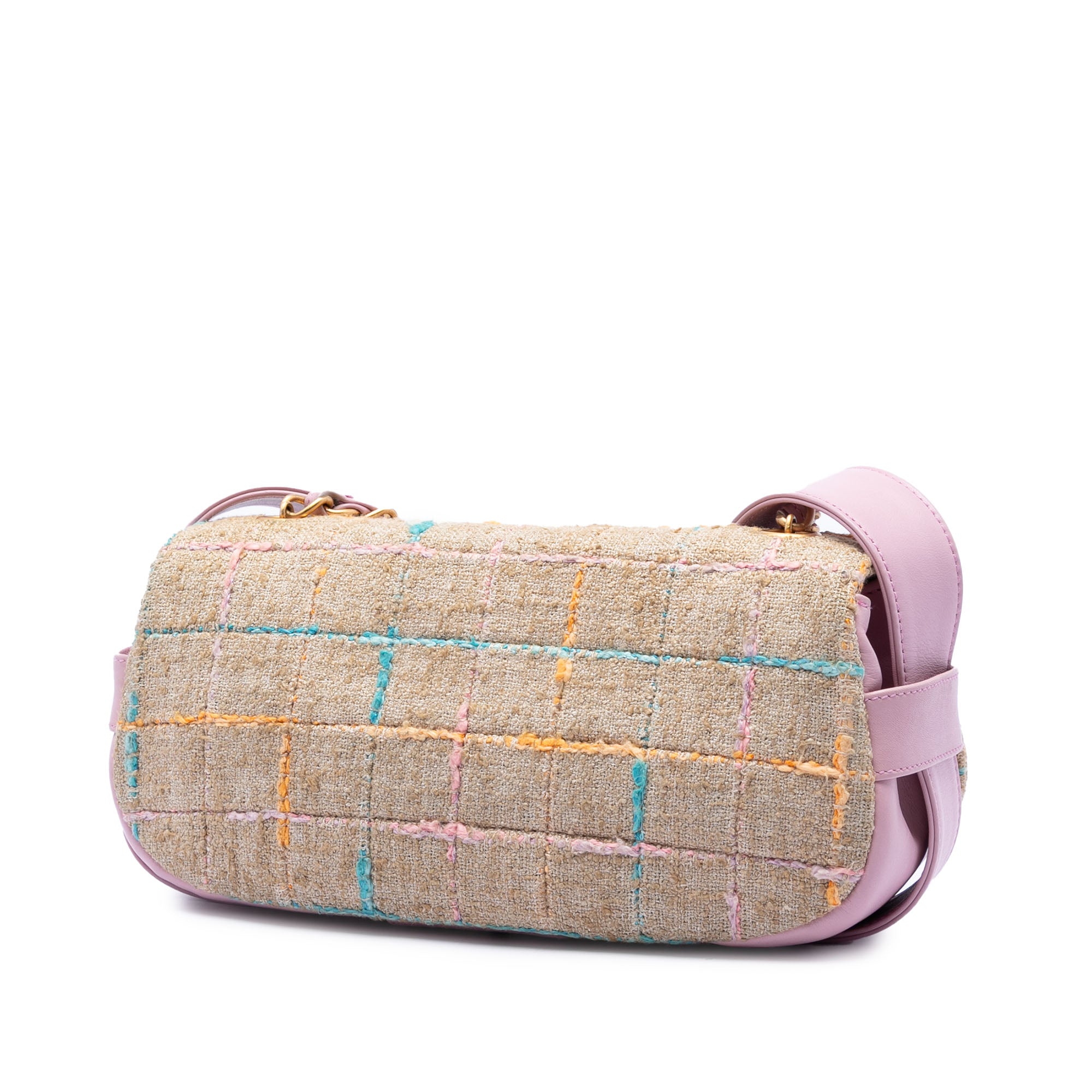 Chanel Chocolate Bar Tweed Mademoiselle Satchel - image 2