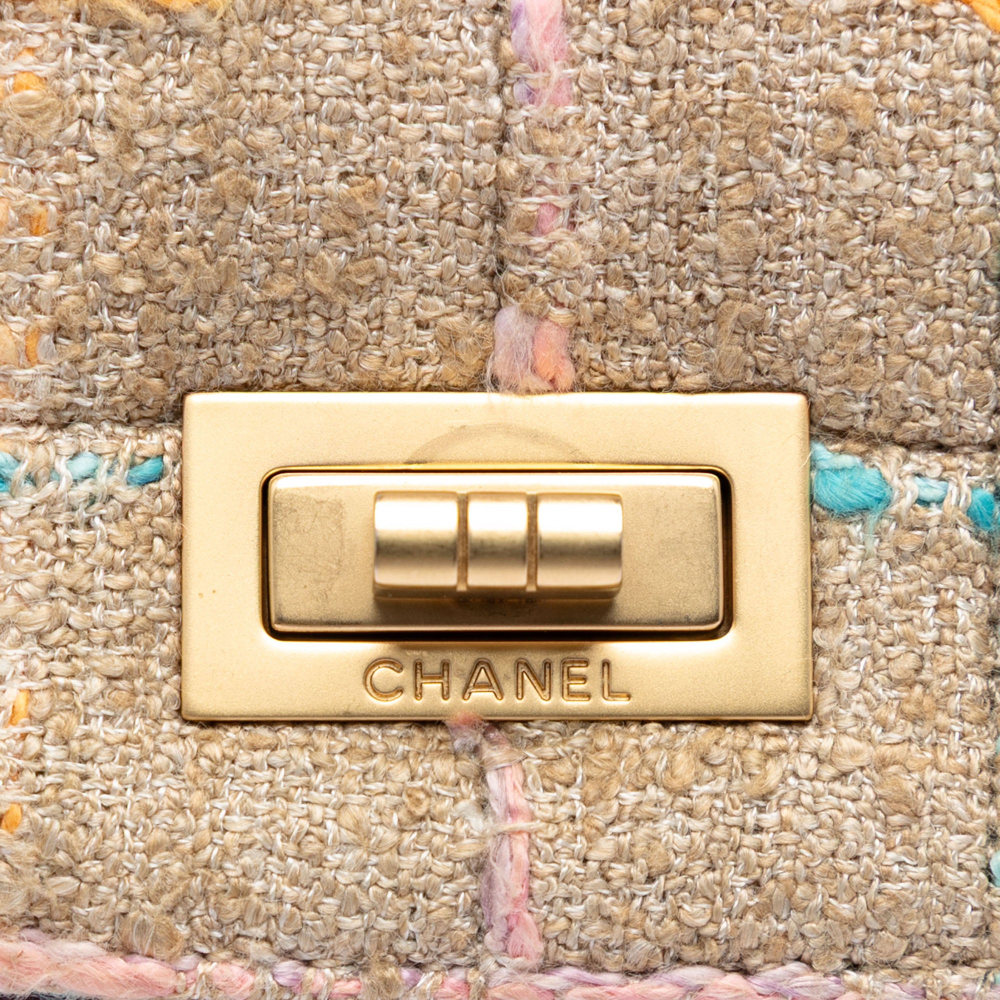 Chanel Chocolate Bar Tweed Mademoiselle Satchel - image 5