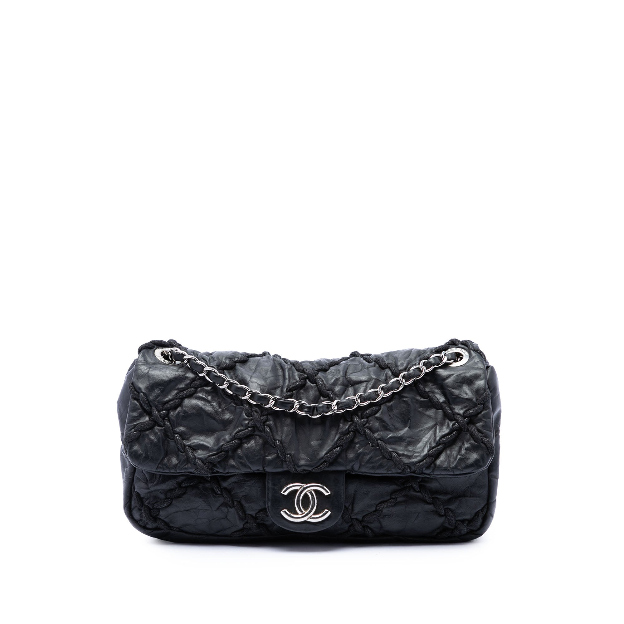 Chanel Medium Quilted Crinkled Calfskin Ultra Stitch Flap - image 1