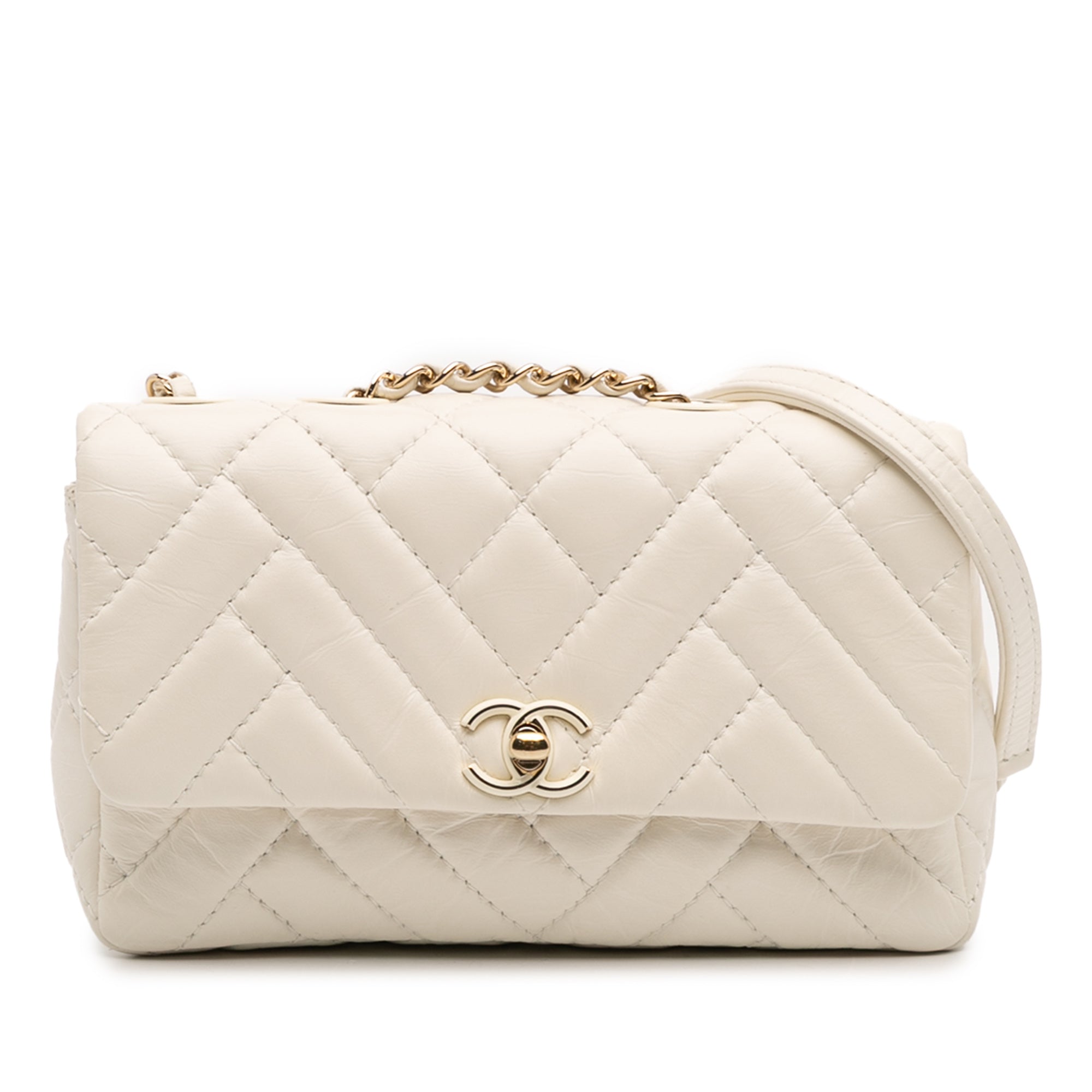 Chanel Small Mix Quilted Aged Calfskin New Clutch Flap - image 1