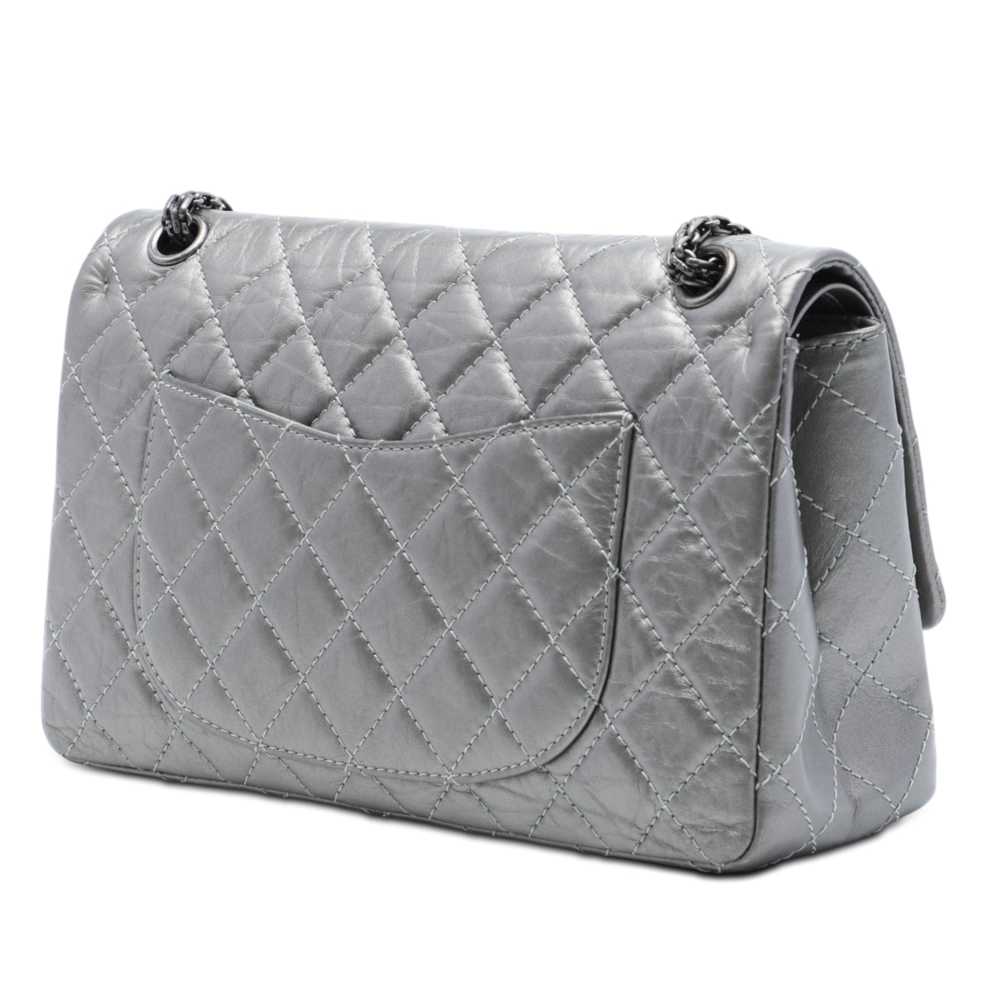 Chanel Quilted Metallic Aged Calfskin Reissue 2.55 Double Flap 226 - image 2