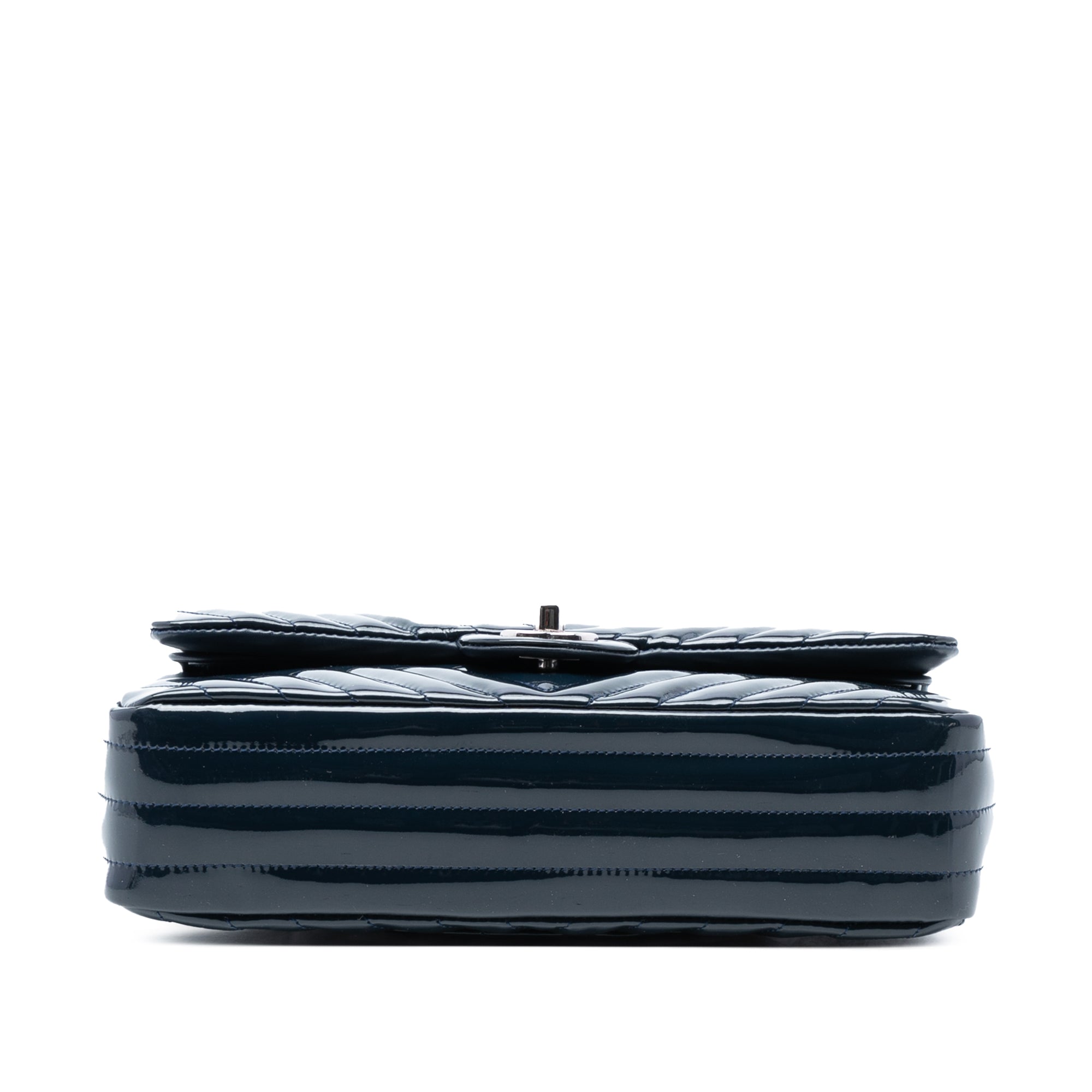 Chanel Medium Classic Chevron Patent Double Flap - image 3