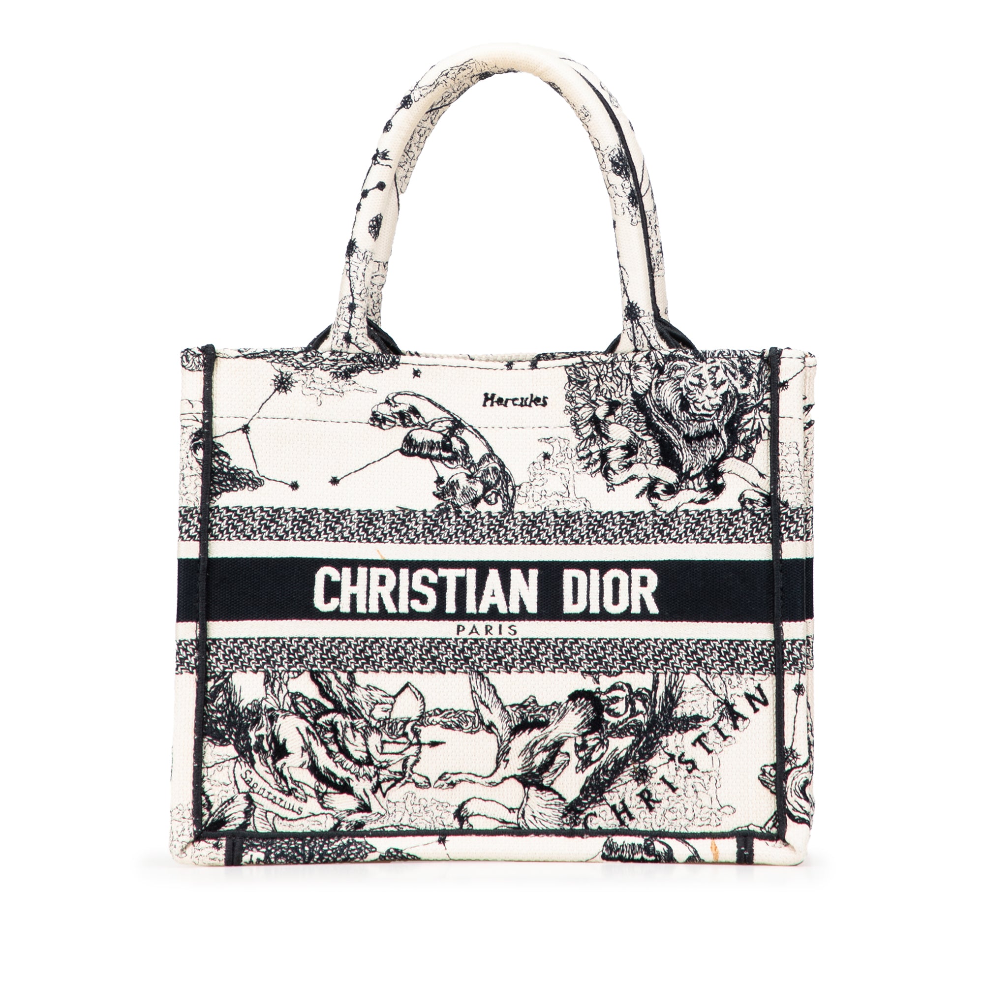 Dior Small Canvas Embroidered Zodiac Toile De Jouy Book Tote - image 1