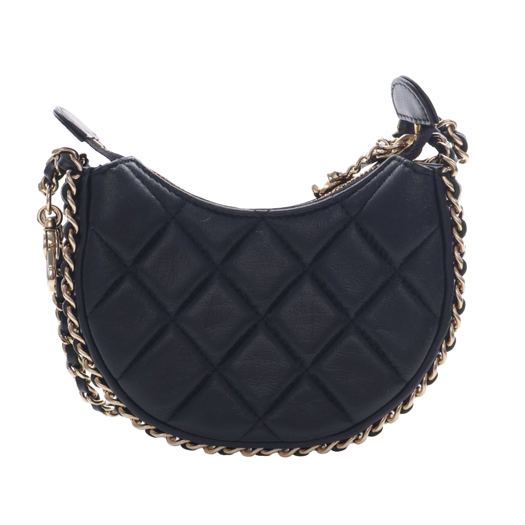 Chanel Mini Quilted Lambskin Chain Around Hook Hobo - image 6