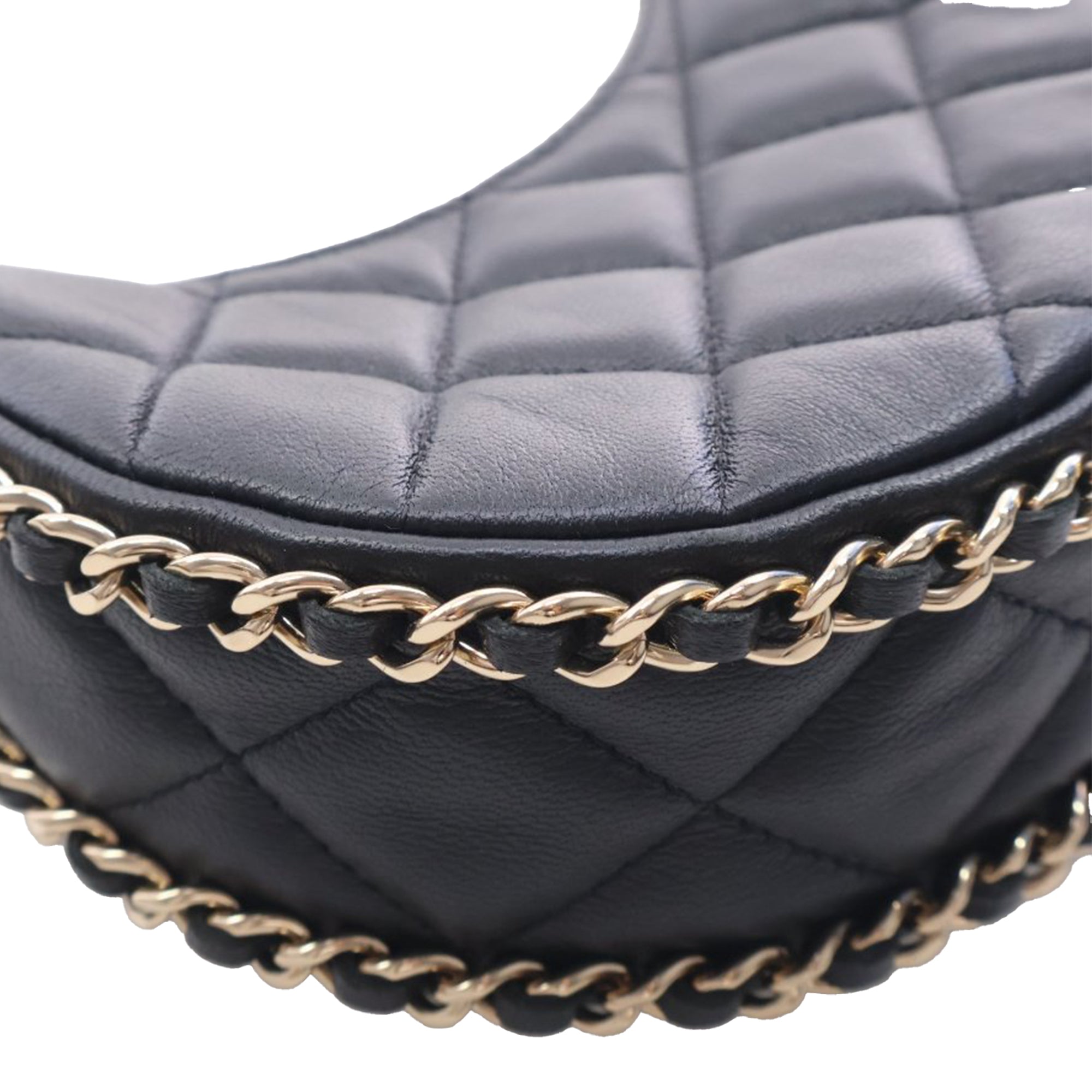 Chanel Mini Quilted Lambskin Chain Around Hook Hobo - image 8