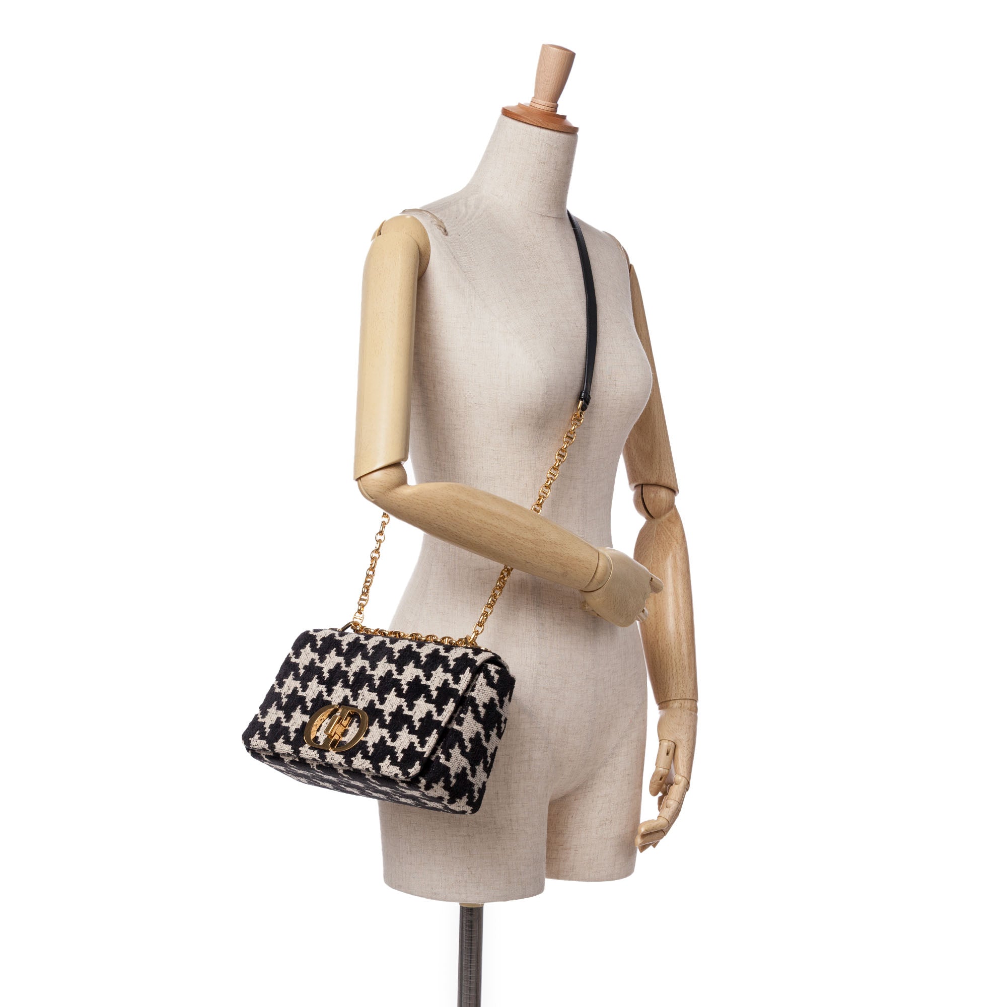 Dior Medium Technical Canvas Macro Houndstooth Caro Bag - image 10
